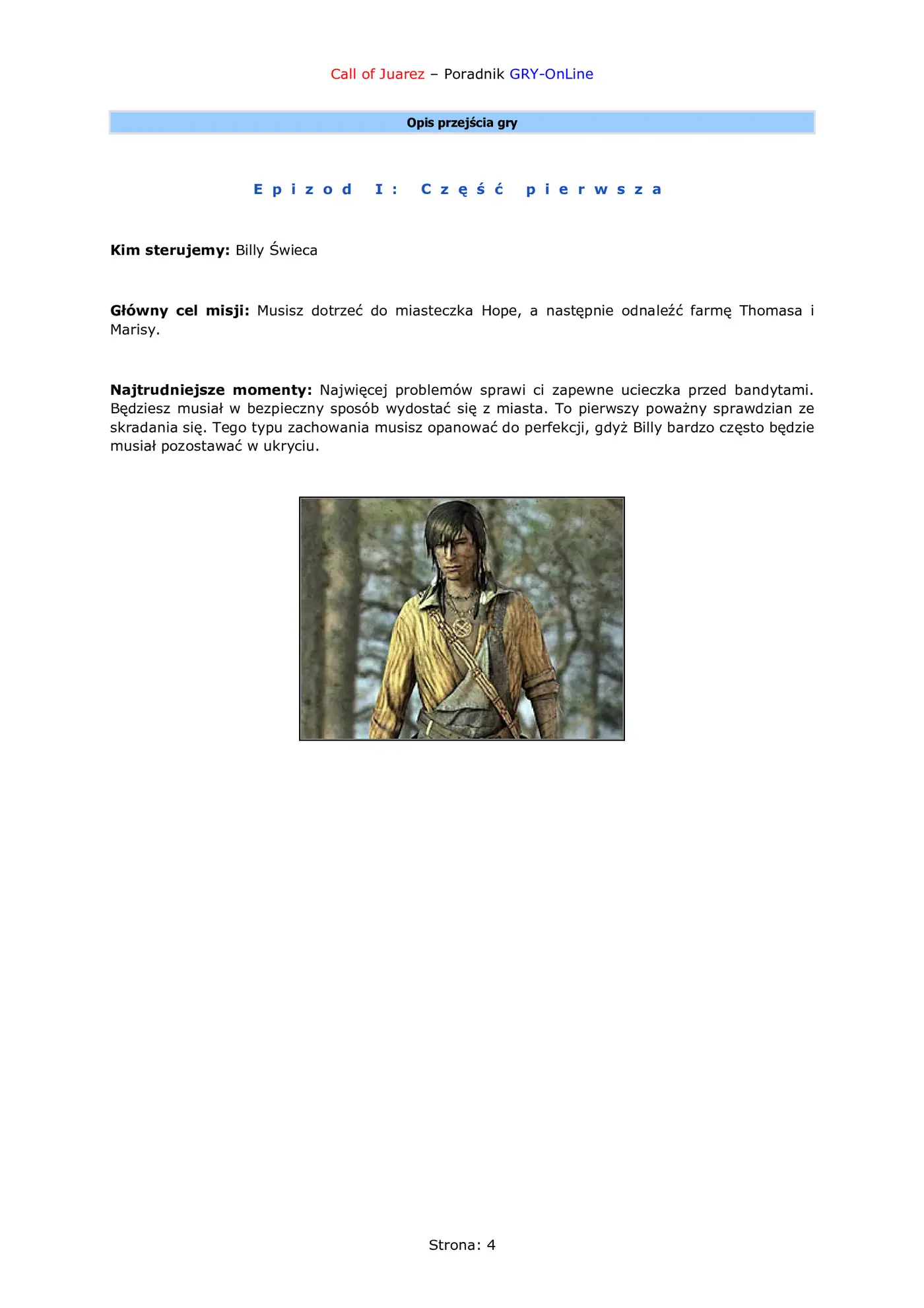 Fragment „Call of Juarez - poradnik do gry” — strona 5 z 8