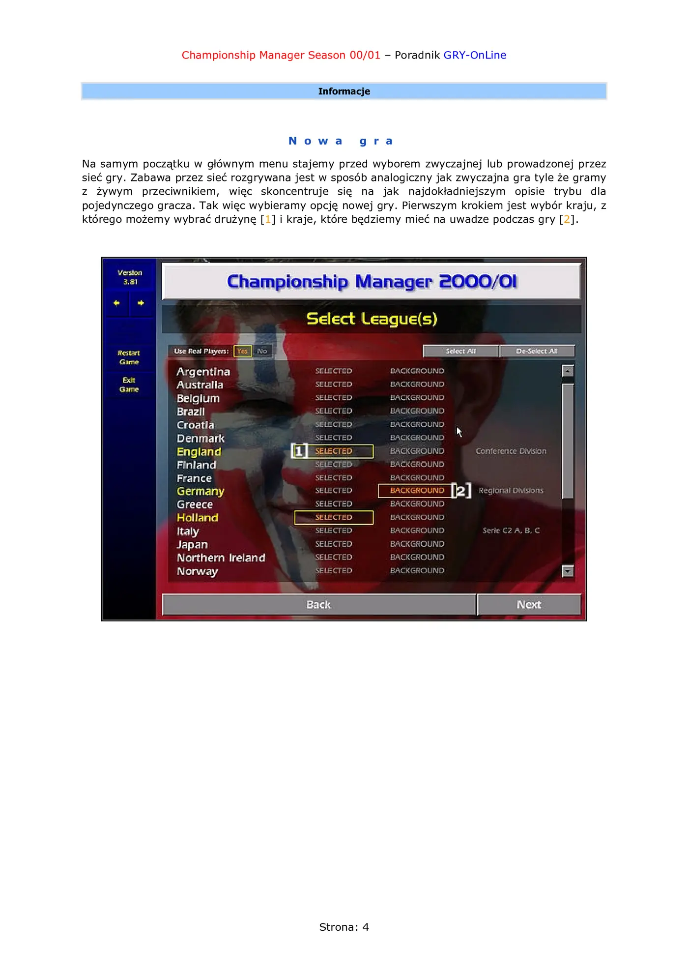 Fragment „Championship Manager 2000/2001 - poradnik do gry” — strona 5 z 8