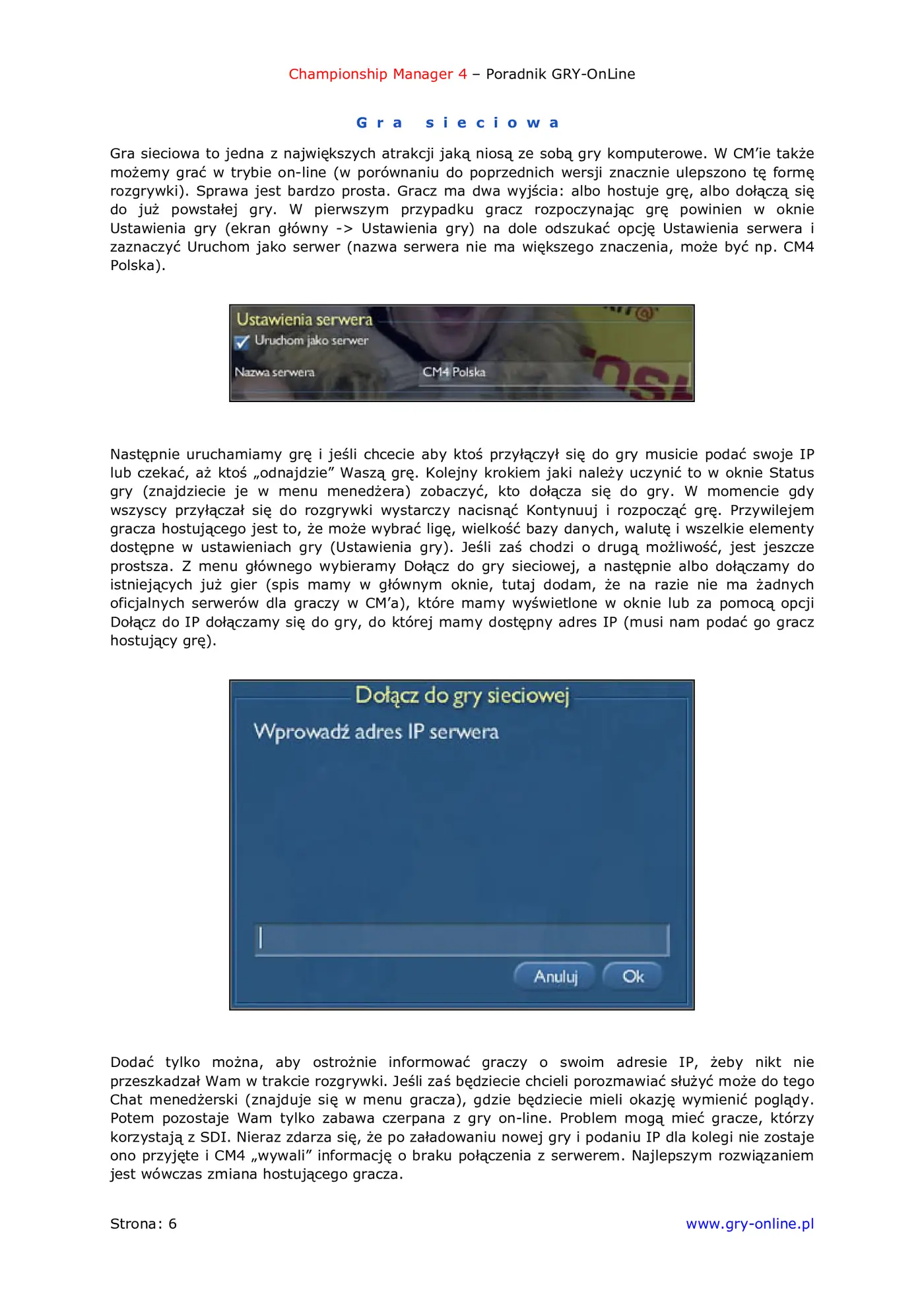 Fragment „Championship Manager 4 - poradnik do gry” — strona 7 z 8