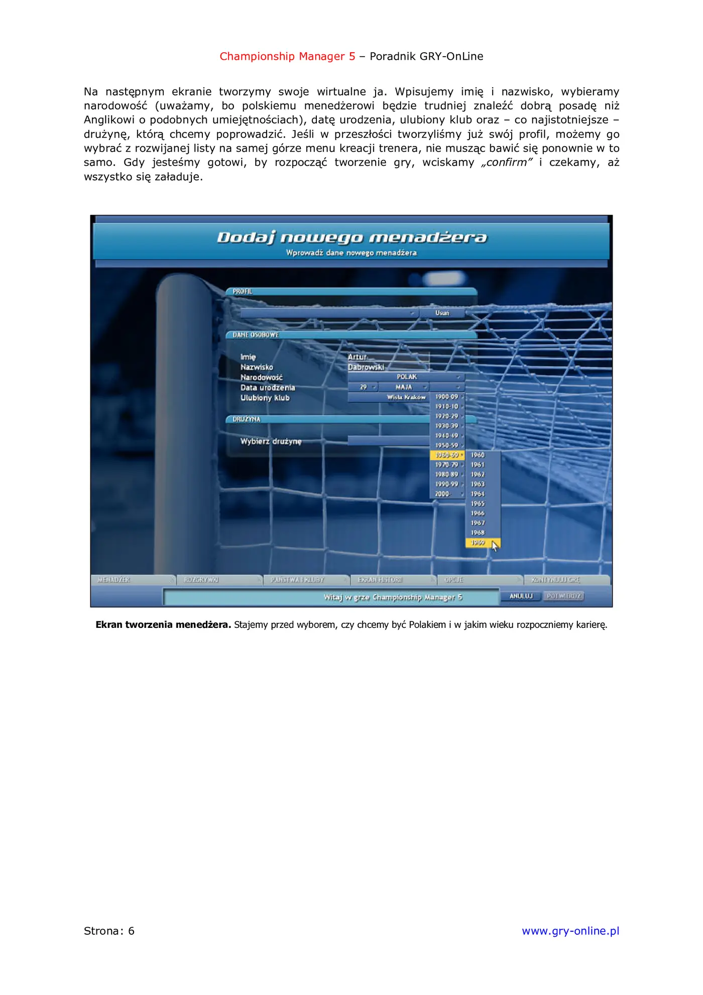 Fragment „Championship Manager 5 - poradnik do gry” — strona 7 z 8