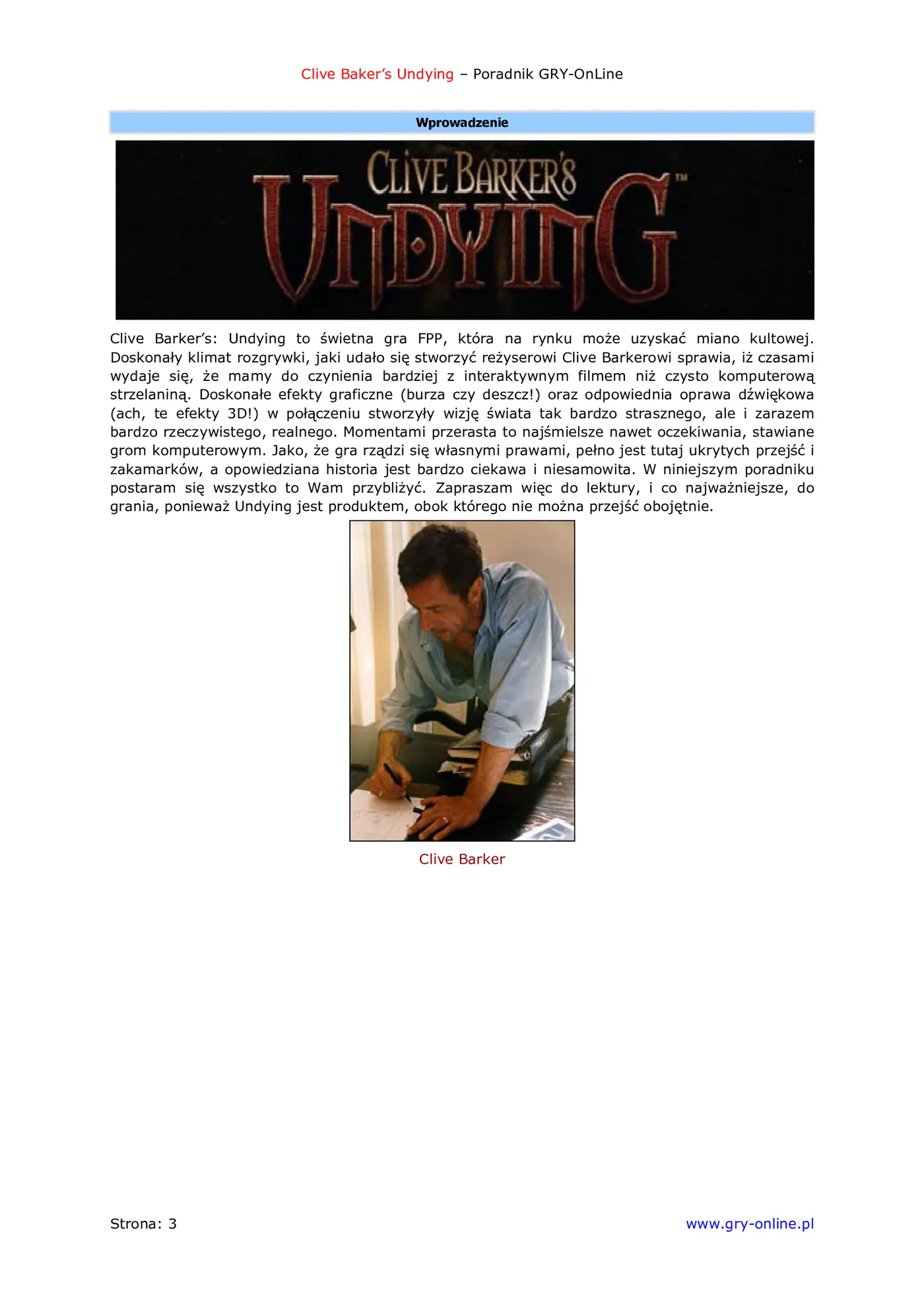 Fragment „Clive Barker's Undying - poradnik do gry” — strona 4 z 8