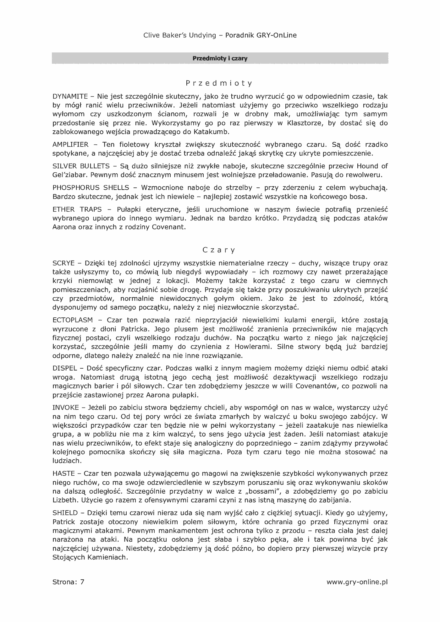 Fragment „Clive Barker's Undying - poradnik do gry” — strona 8 z 8