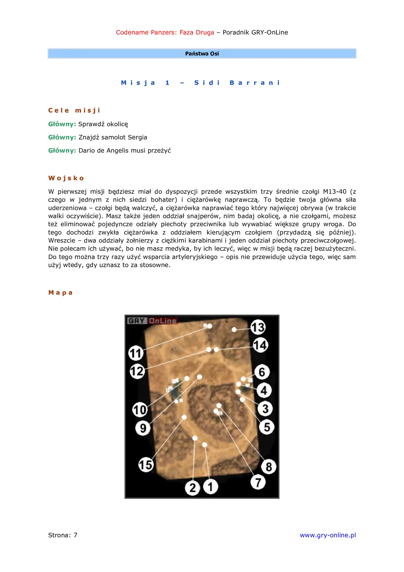 Fragment „Codename: Panzers - Faza Druga - poradnik do gry” — strona 8 z 8