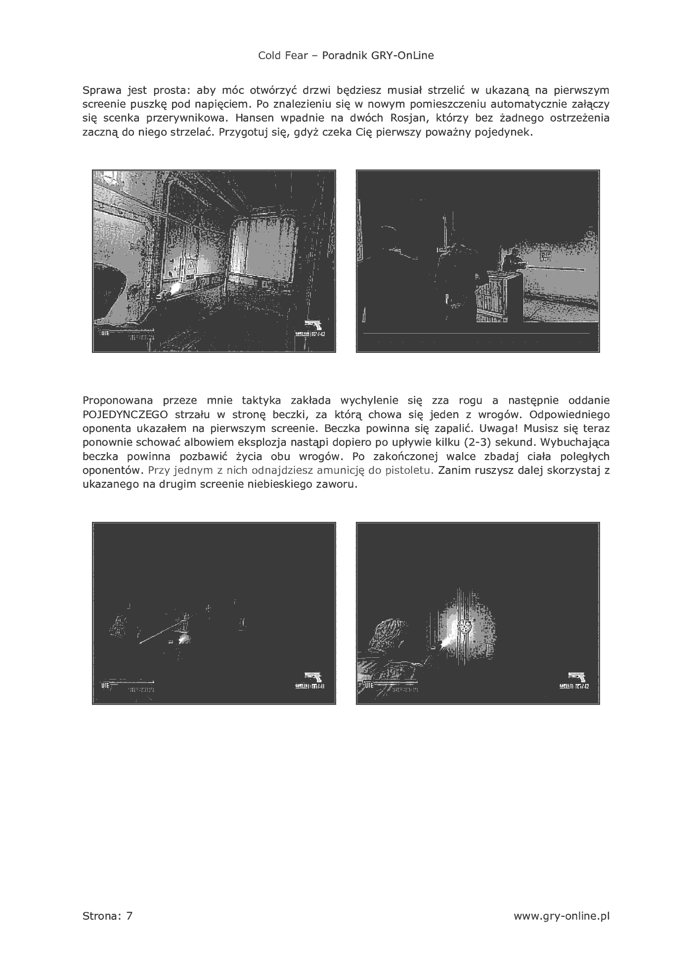 Fragment „Cold Fear - poradnik do gry” — strona 8 z 8