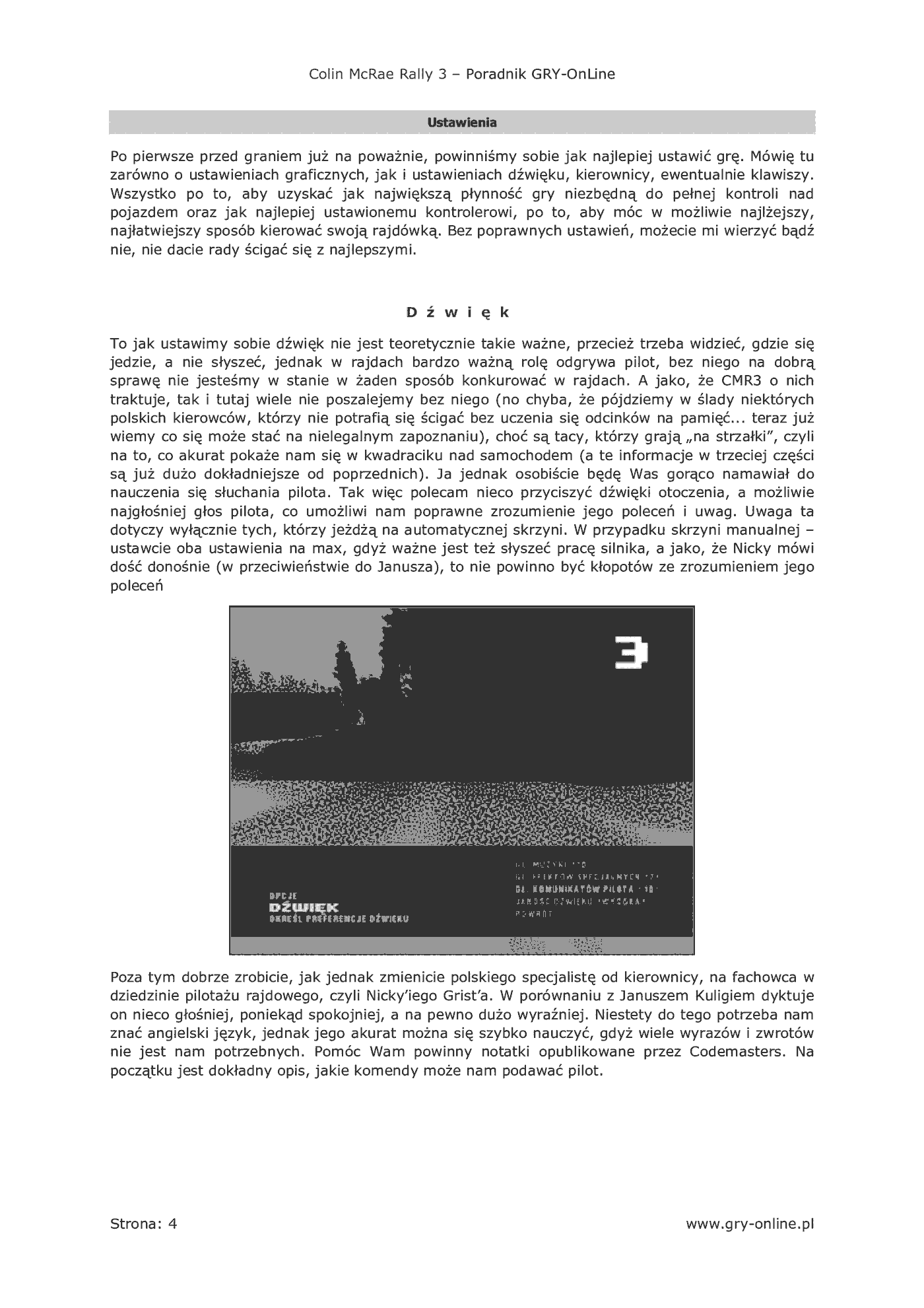 Fragment „Colin McRae Rally 3 - poradnik do gry” — strona 5 z 8
