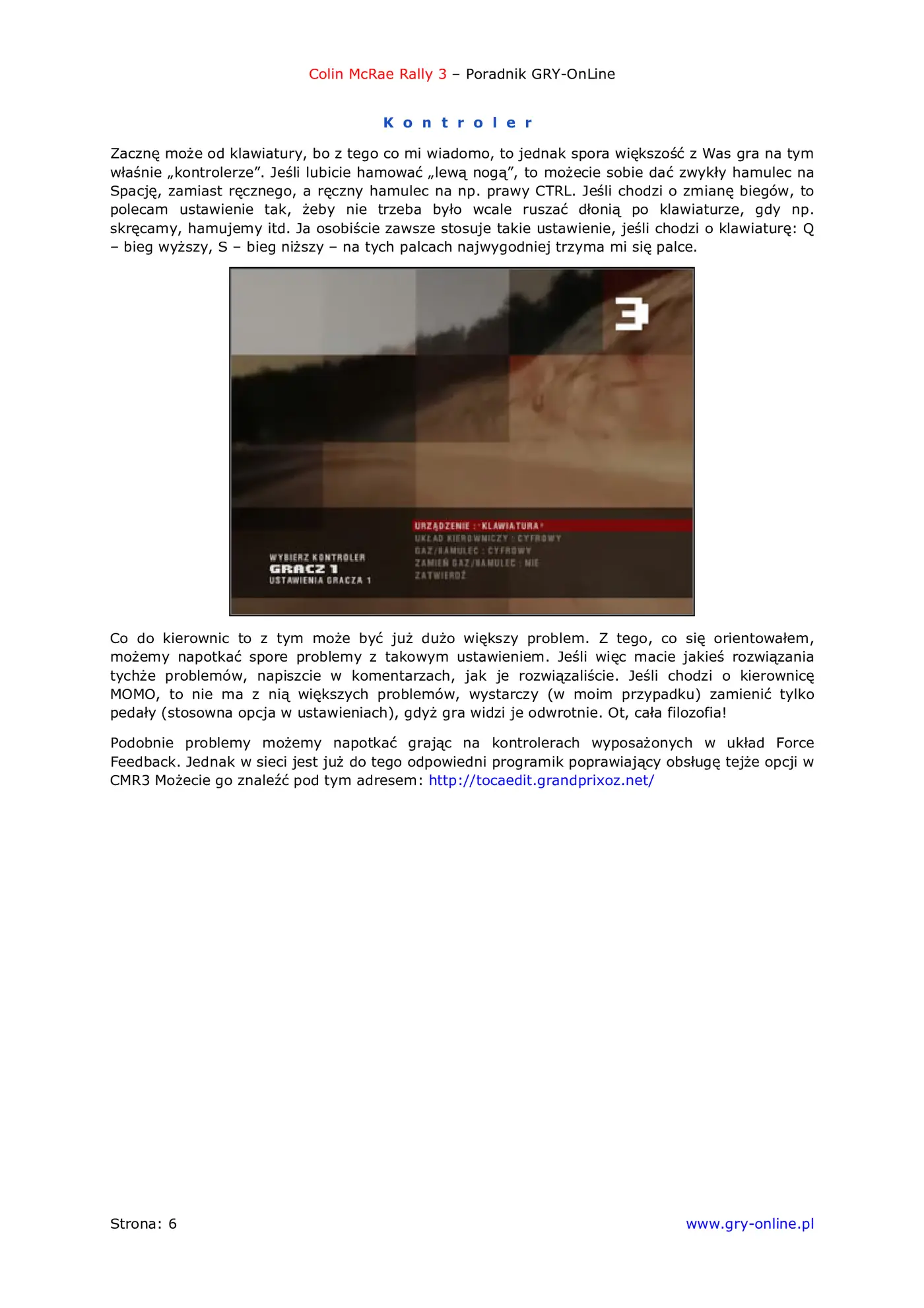 Fragment „Colin McRae Rally 3 - poradnik do gry” — strona 7 z 8