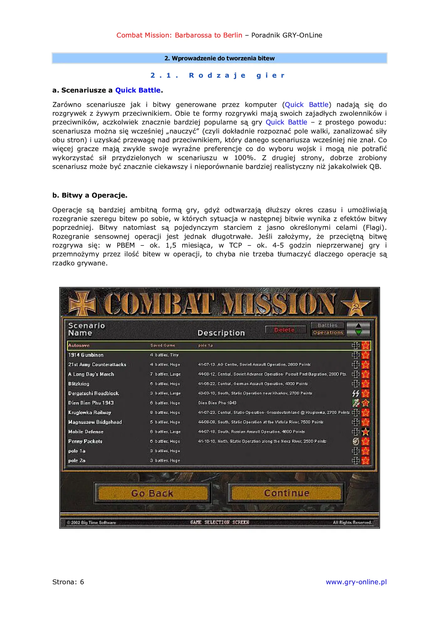 Fragment „Combat Mission 2: Barbarossa to Berlin - poradnik do gry” — strona 7 z 8