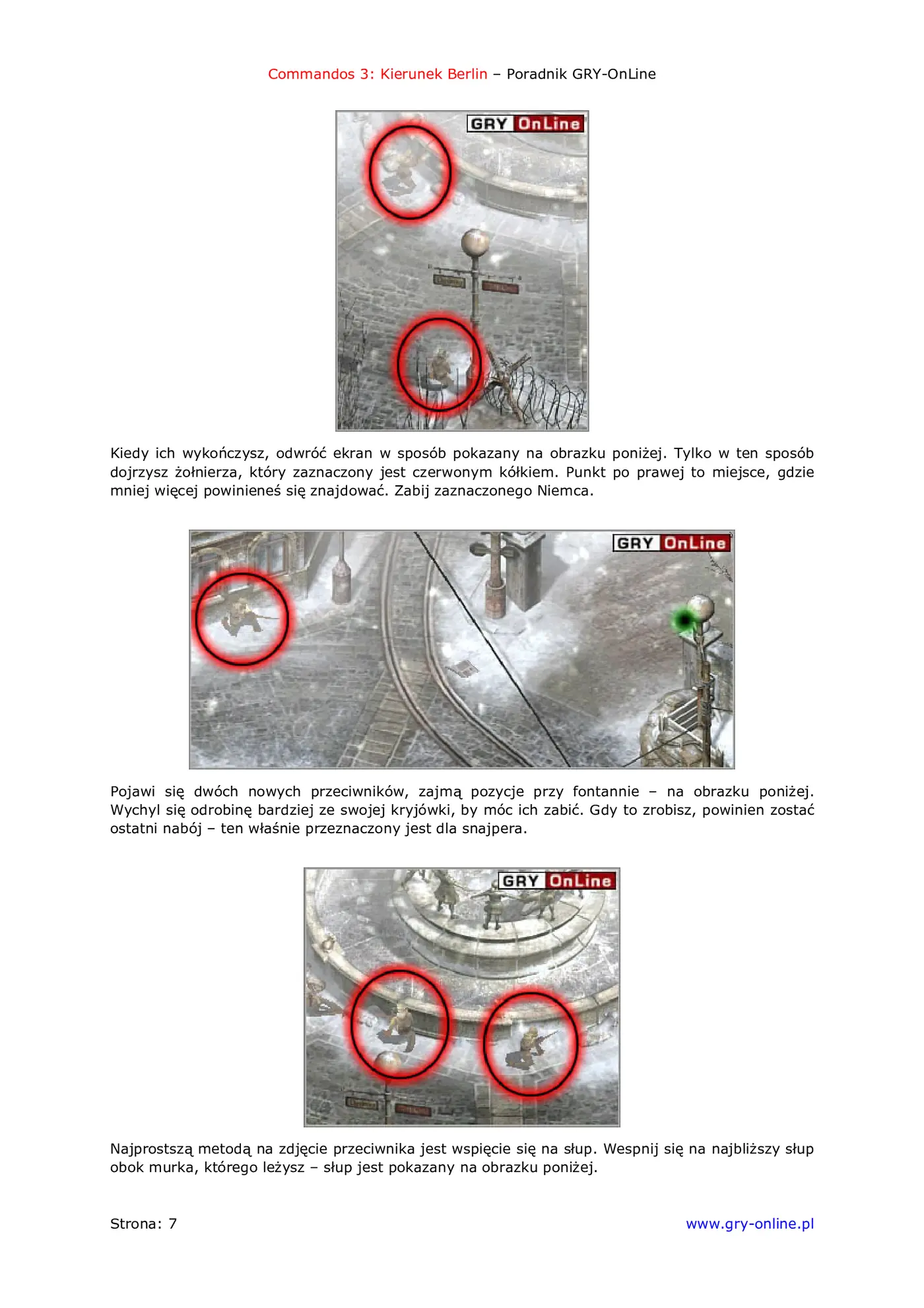 Fragment „Commandos 3: Kierunek Berlin - poradnik do gry” — strona 8 z 8