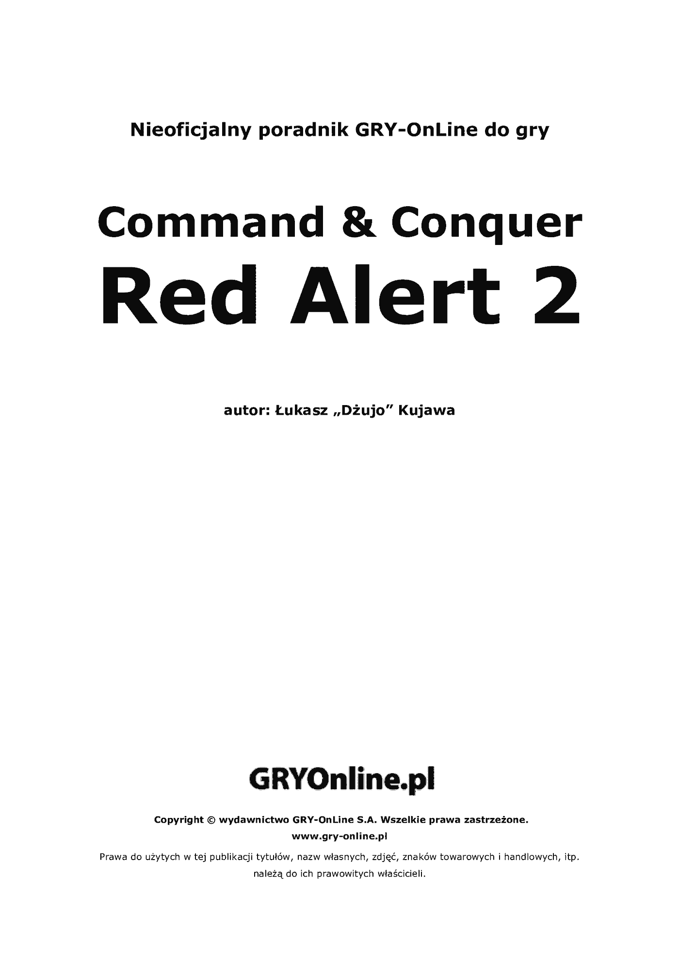 Fragment „Command Conquer: Red Alert 2 - poradnik do gry” — strona 2 z 8