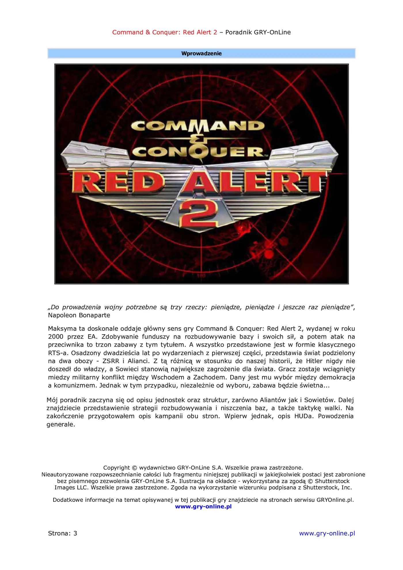 Fragment „Command Conquer: Red Alert 2 - poradnik do gry” — strona 4 z 8