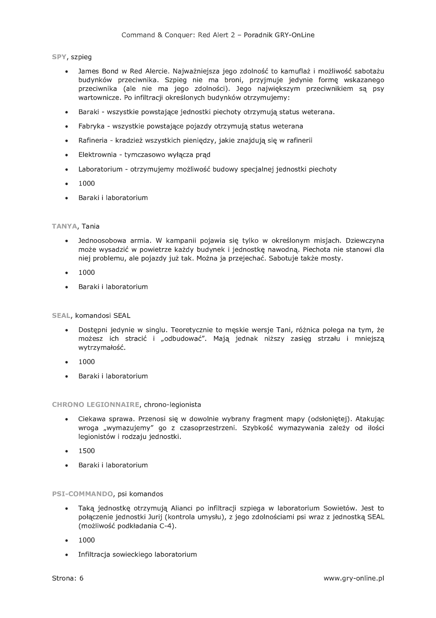 Fragment „Command Conquer: Red Alert 2 - poradnik do gry” — strona 7 z 8