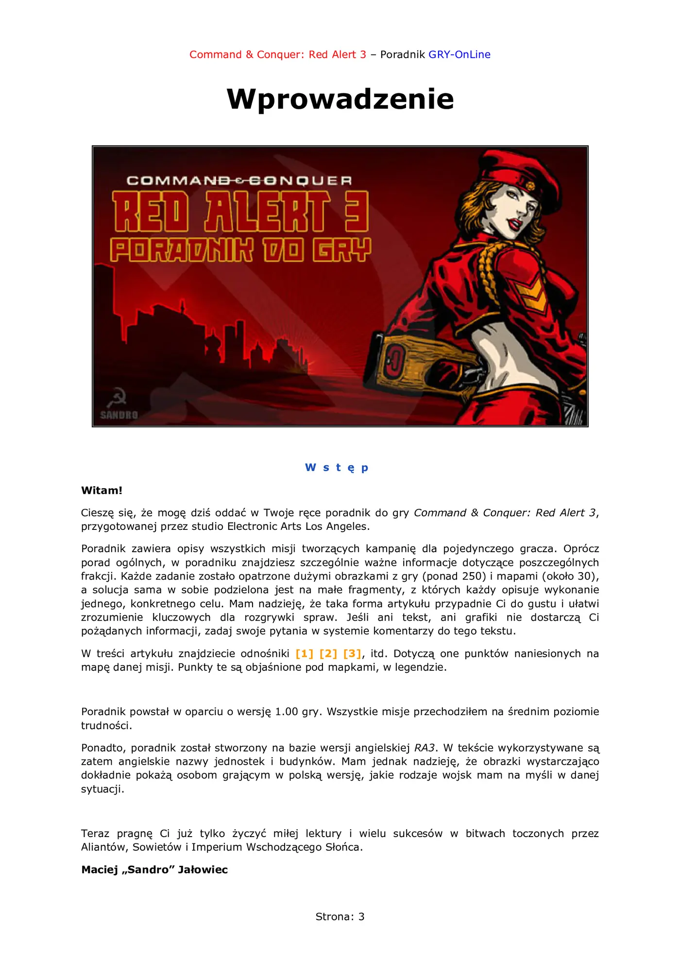 Fragment „Command Conquer: Red Alert 3 - poradnik do gry” — strona 4 z 8