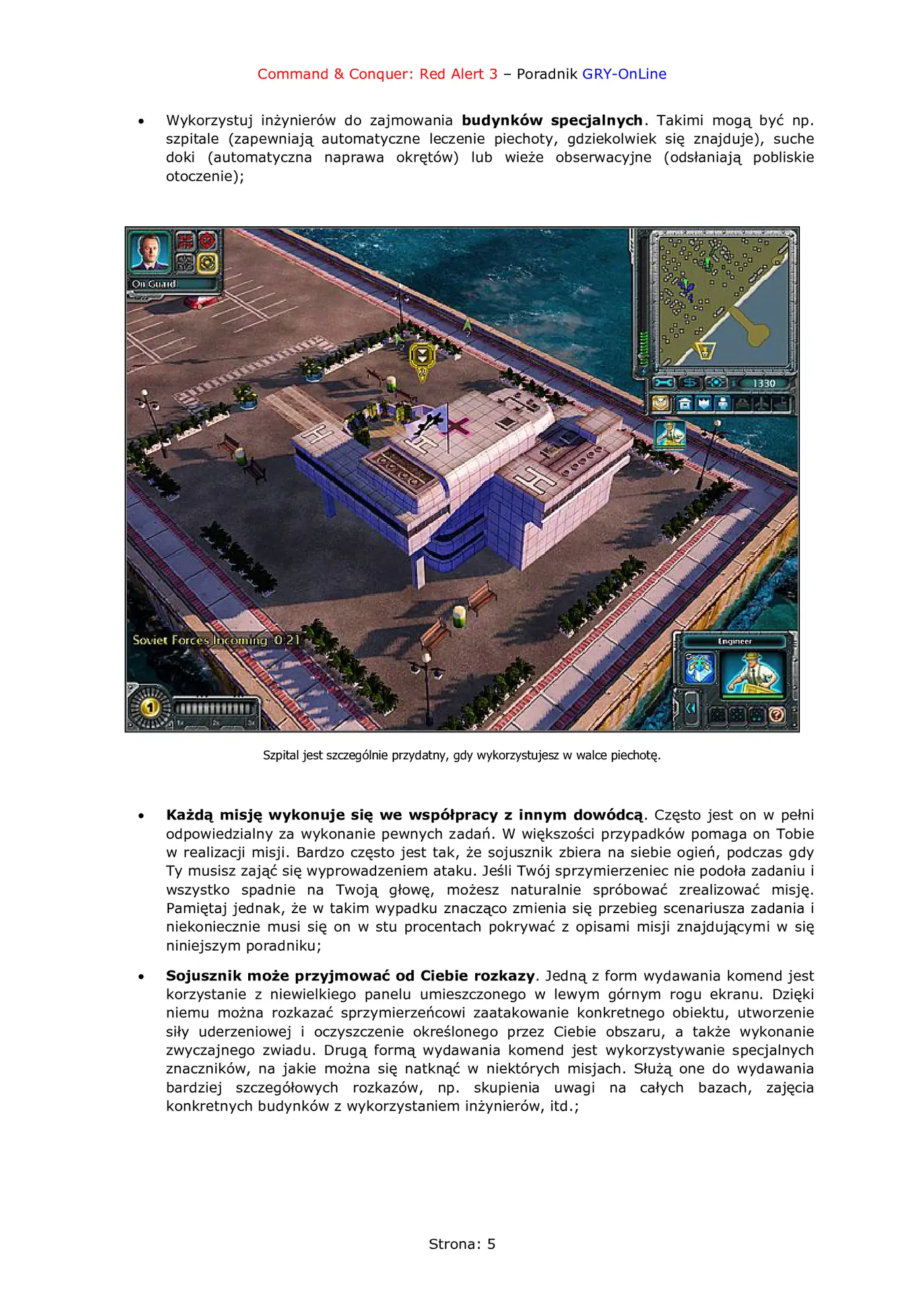 Fragment „Command Conquer: Red Alert 3 - poradnik do gry” — strona 6 z 8