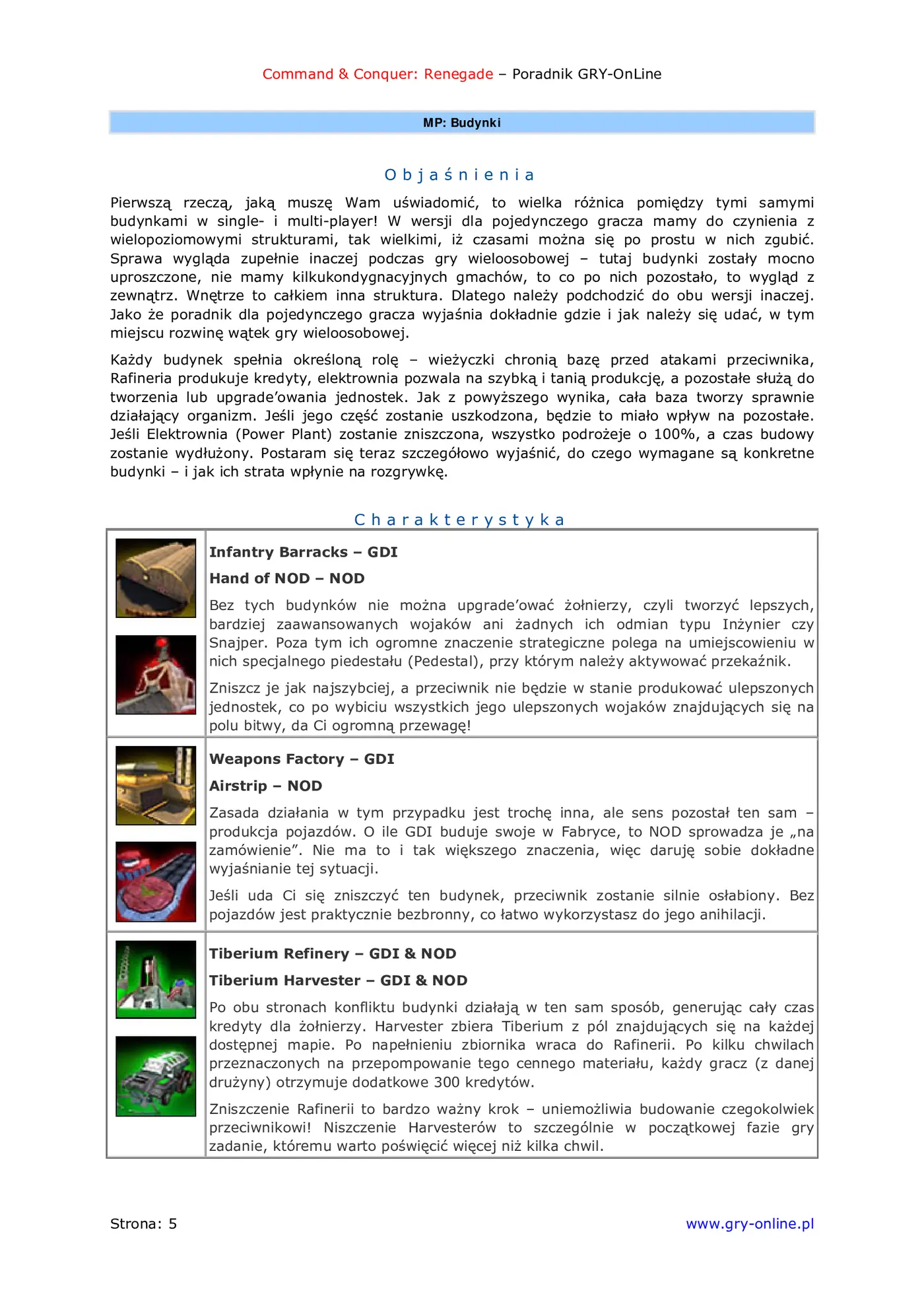 Fragment „Command Conquer: Renegade - poradnik do gry” — strona 6 z 8