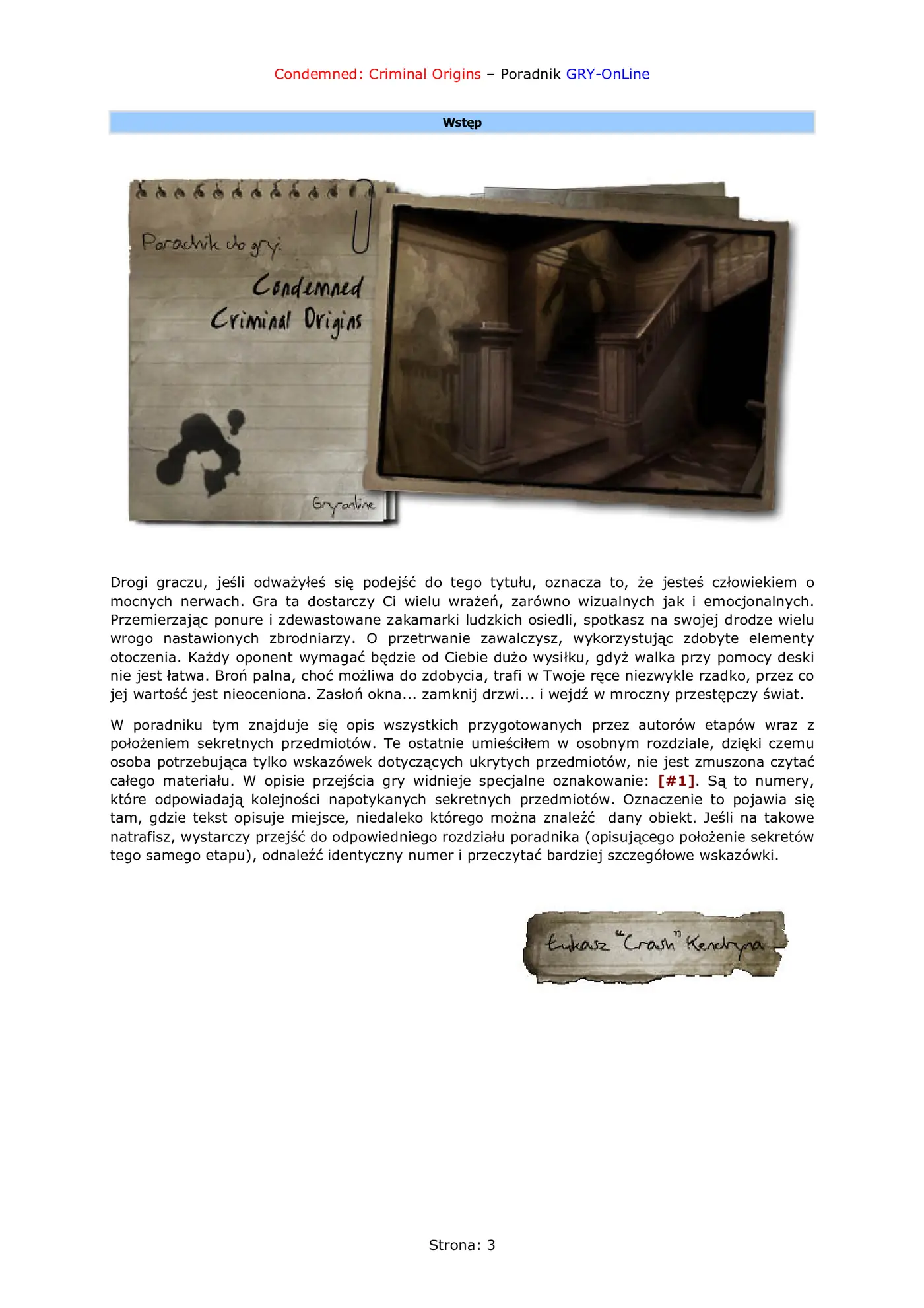 Fragment „Condemned: Criminal Origins - poradnik do gry” — strona 4 z 8