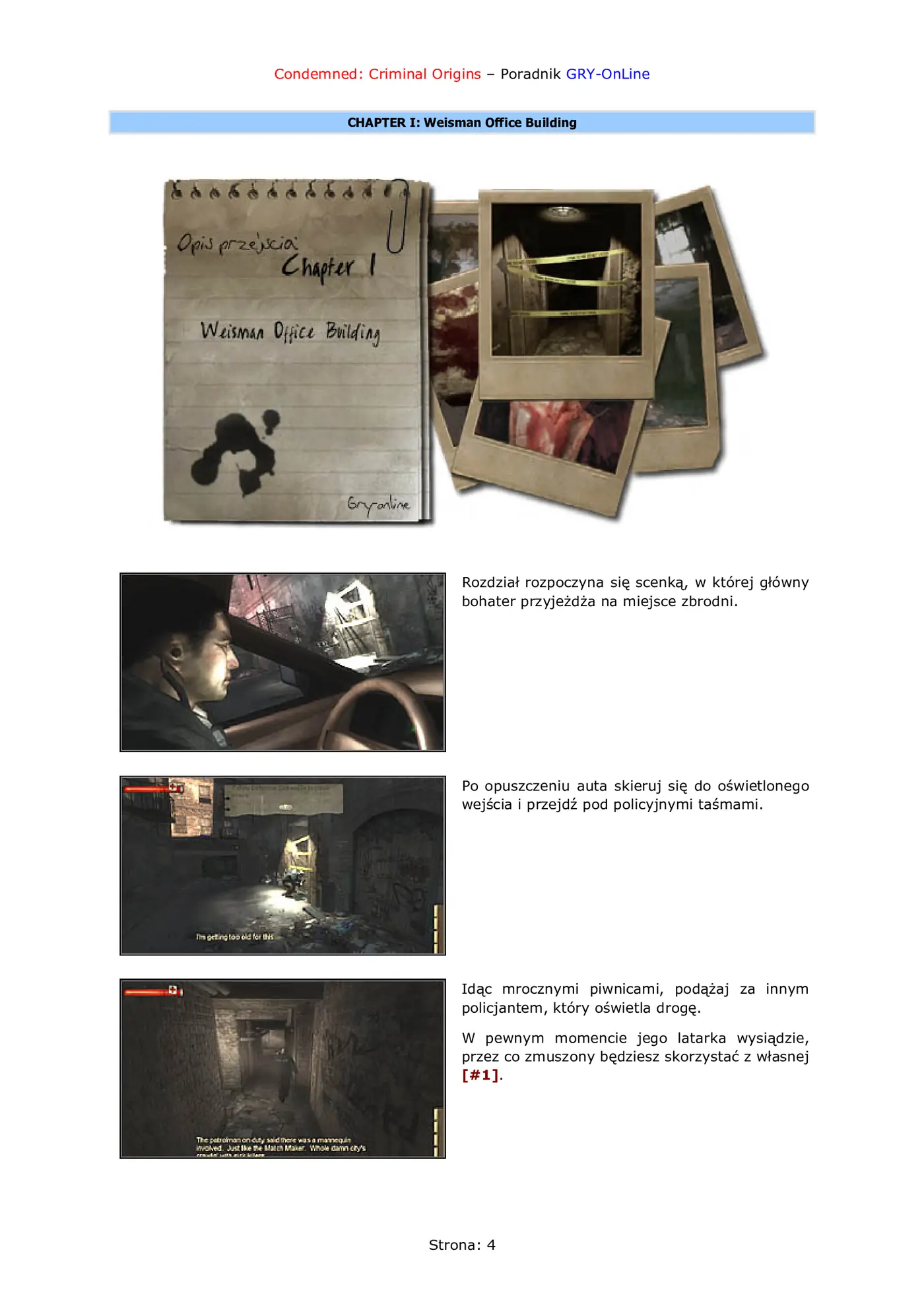 Fragment „Condemned: Criminal Origins - poradnik do gry” — strona 5 z 8