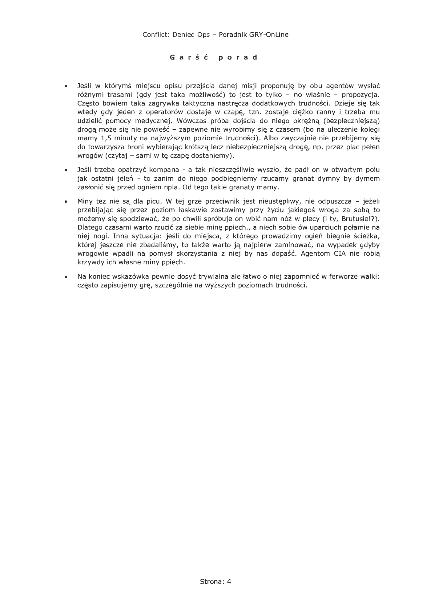 Fragment „Conflict: Denied Ops - poradnik do gry” — strona 5 z 8