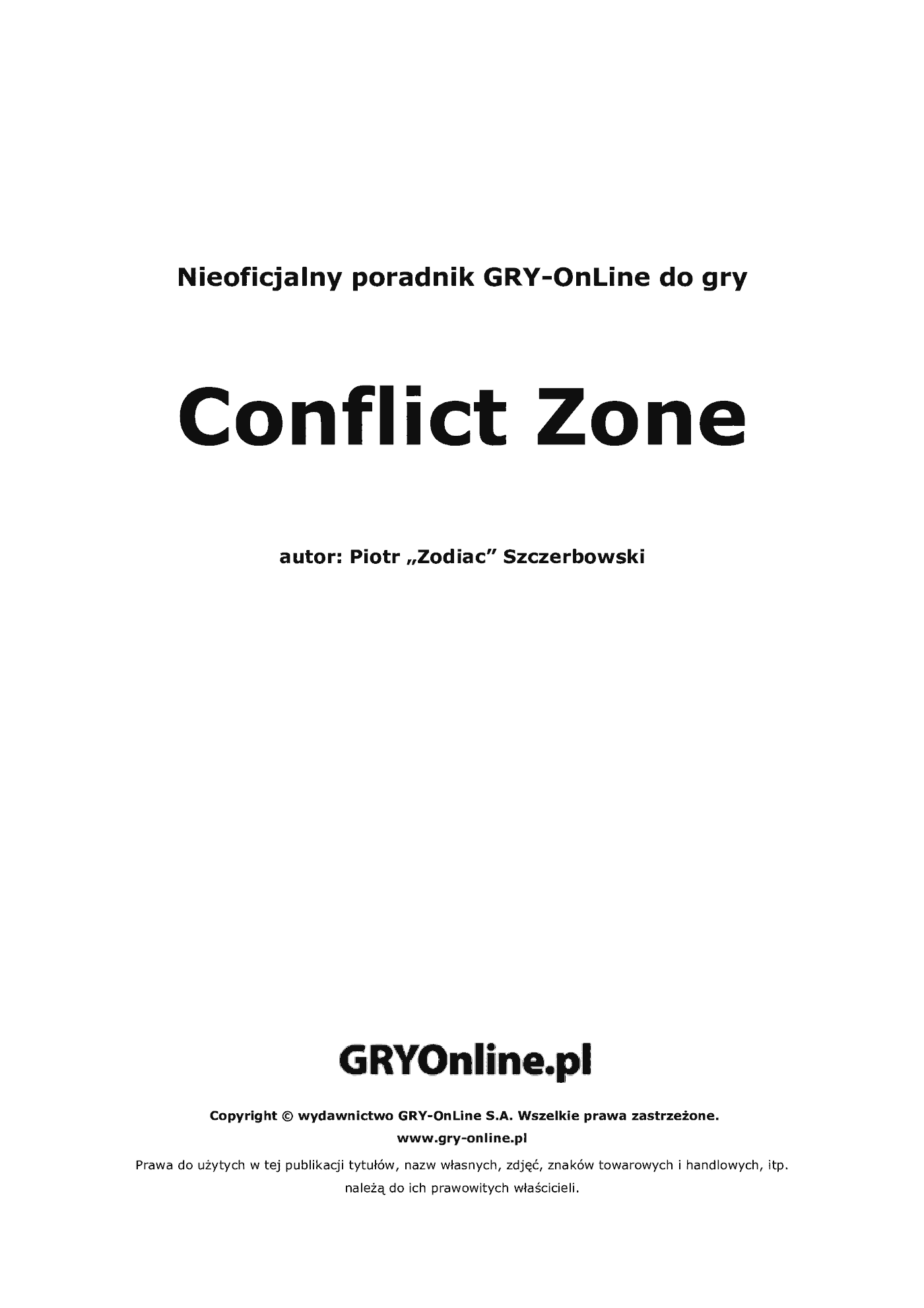 Fragment „Conflict Zone - poradnik do gry” — strona 2 z 8