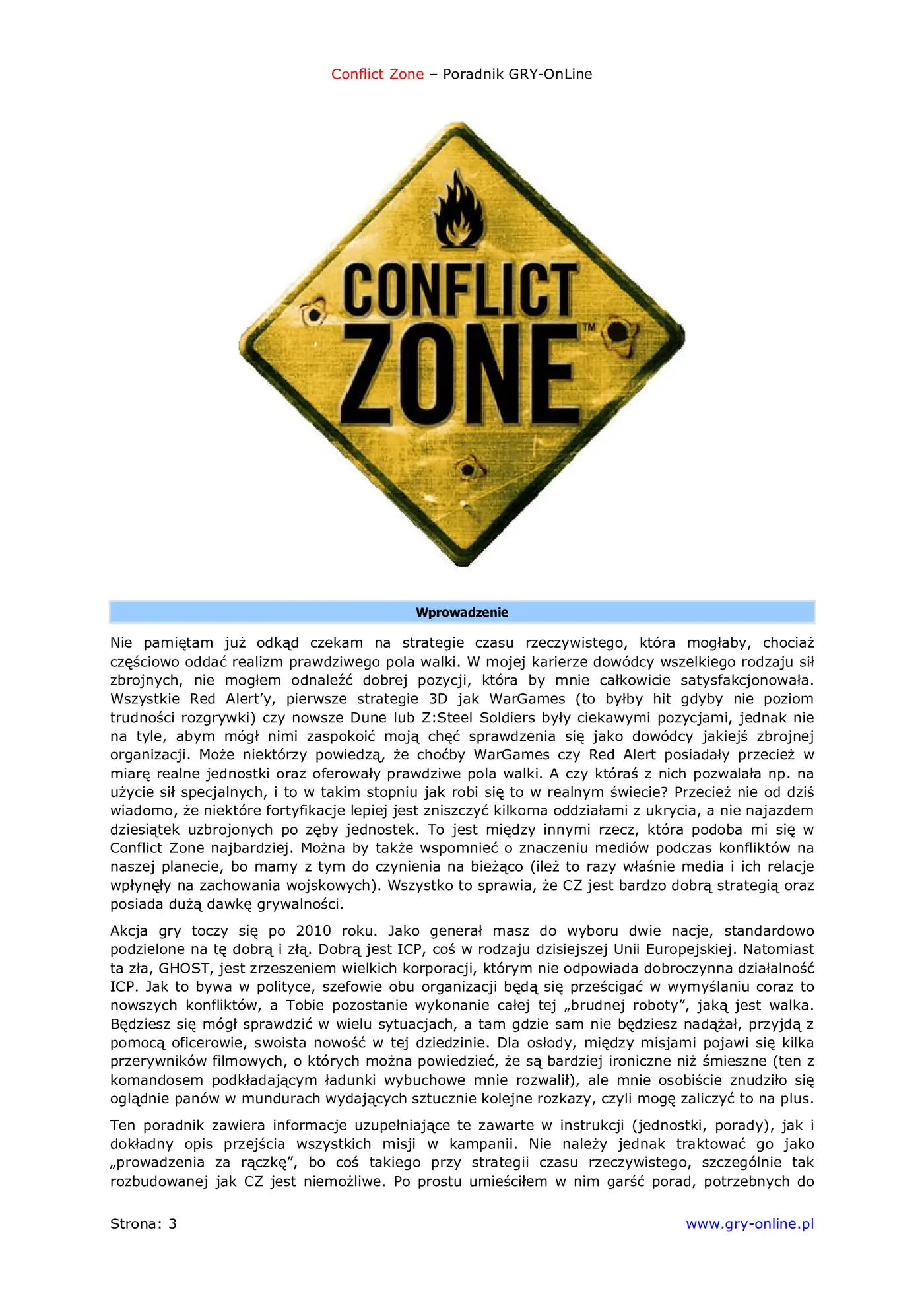 Fragment „Conflict Zone - poradnik do gry” — strona 4 z 8