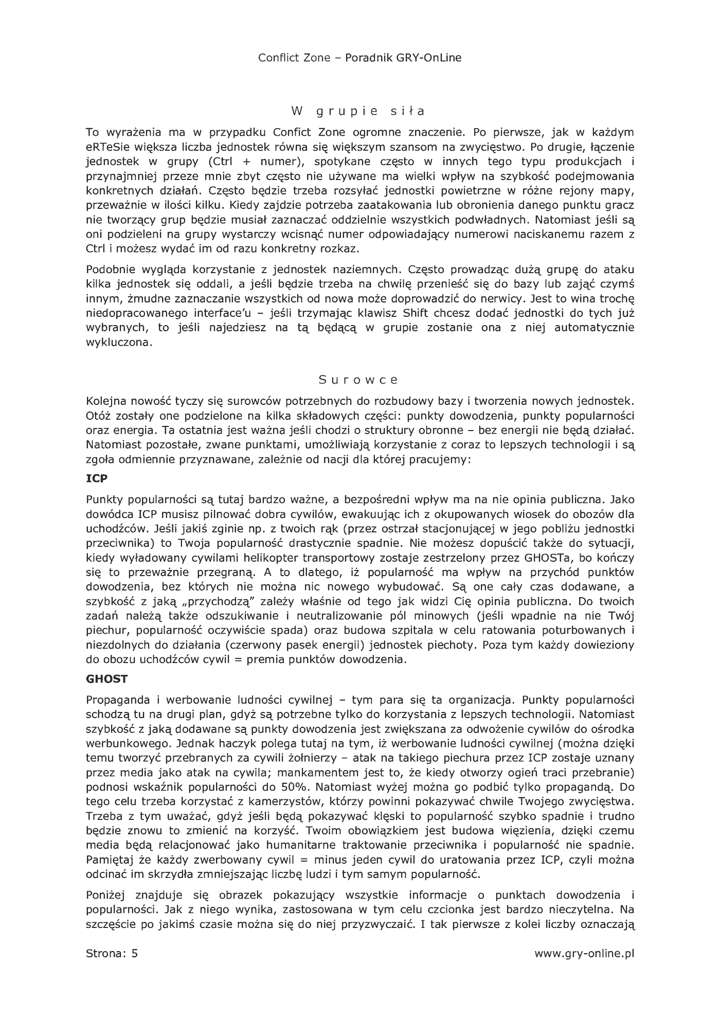 Fragment „Conflict Zone - poradnik do gry” — strona 6 z 8