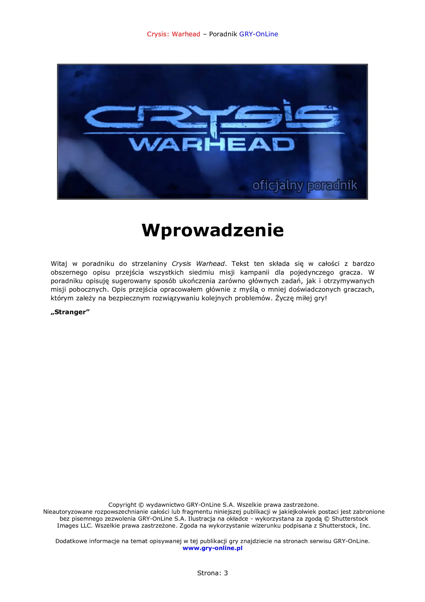 Fragment „Crysis: Warhead - poradnik do gry” — strona 4 z 8