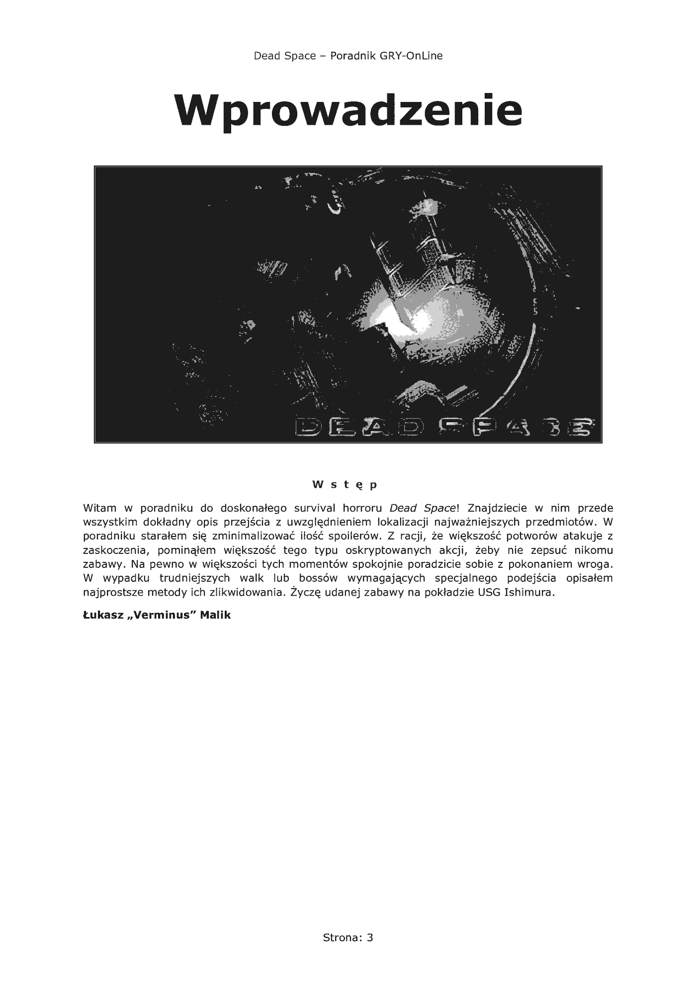 Fragment „Dead Space - poradnik do gry” — strona 4 z 8