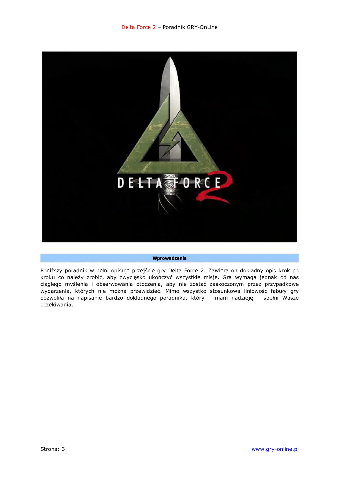 Fragment „Delta Force 2 - poradnik do gry” — strona 4 z 8