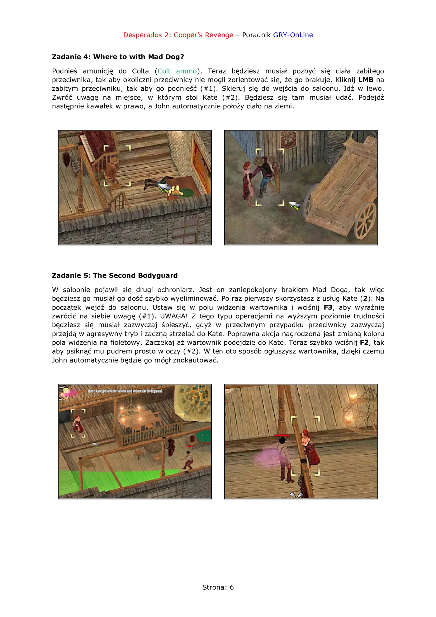 Fragment „Desperados 2: Cooper's Revenge - poradnik do gry” — strona 7 z 8