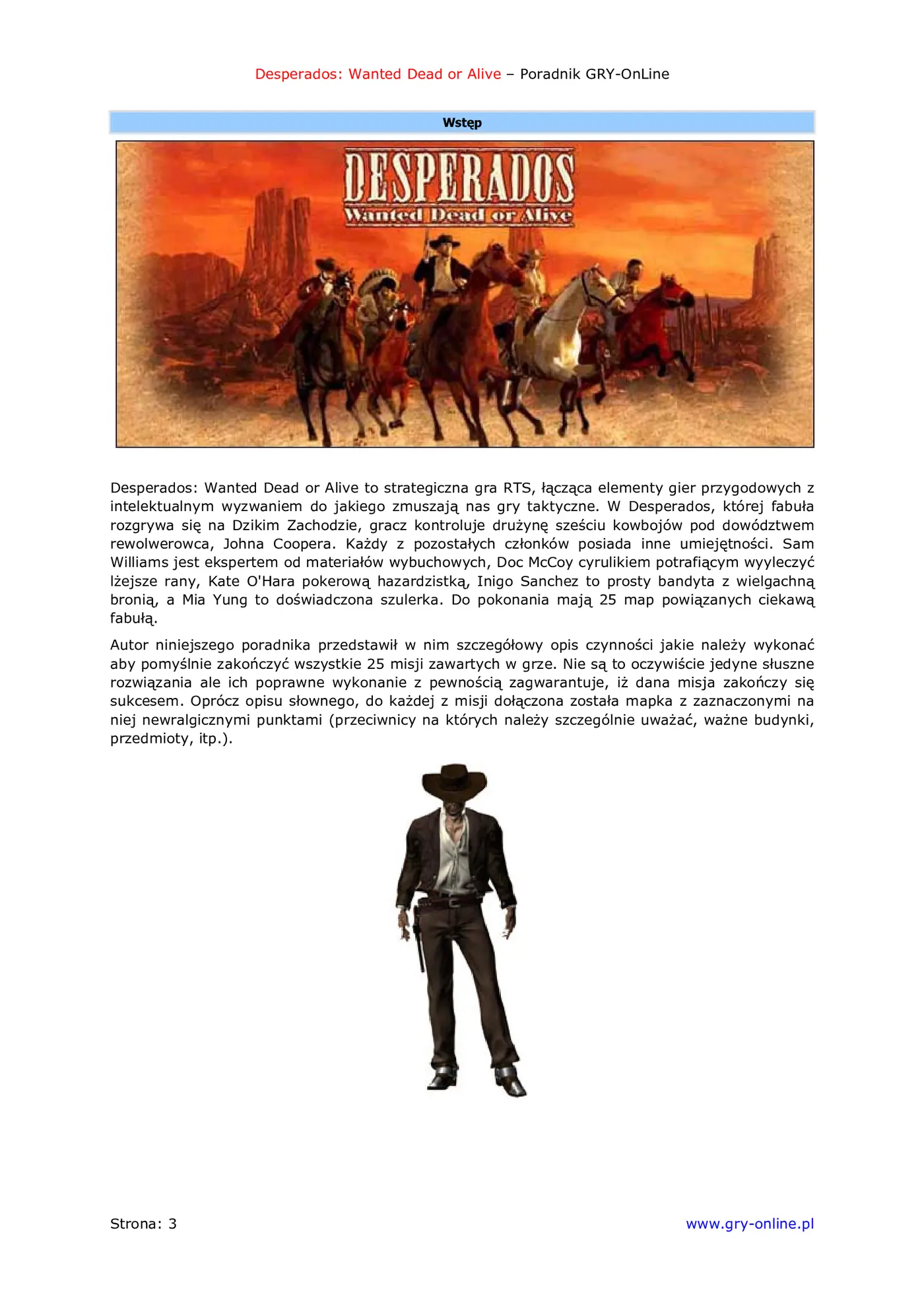 Fragment „Desperados: Wanted Dead or Alive - poradnik do gry” — strona 4 z 8