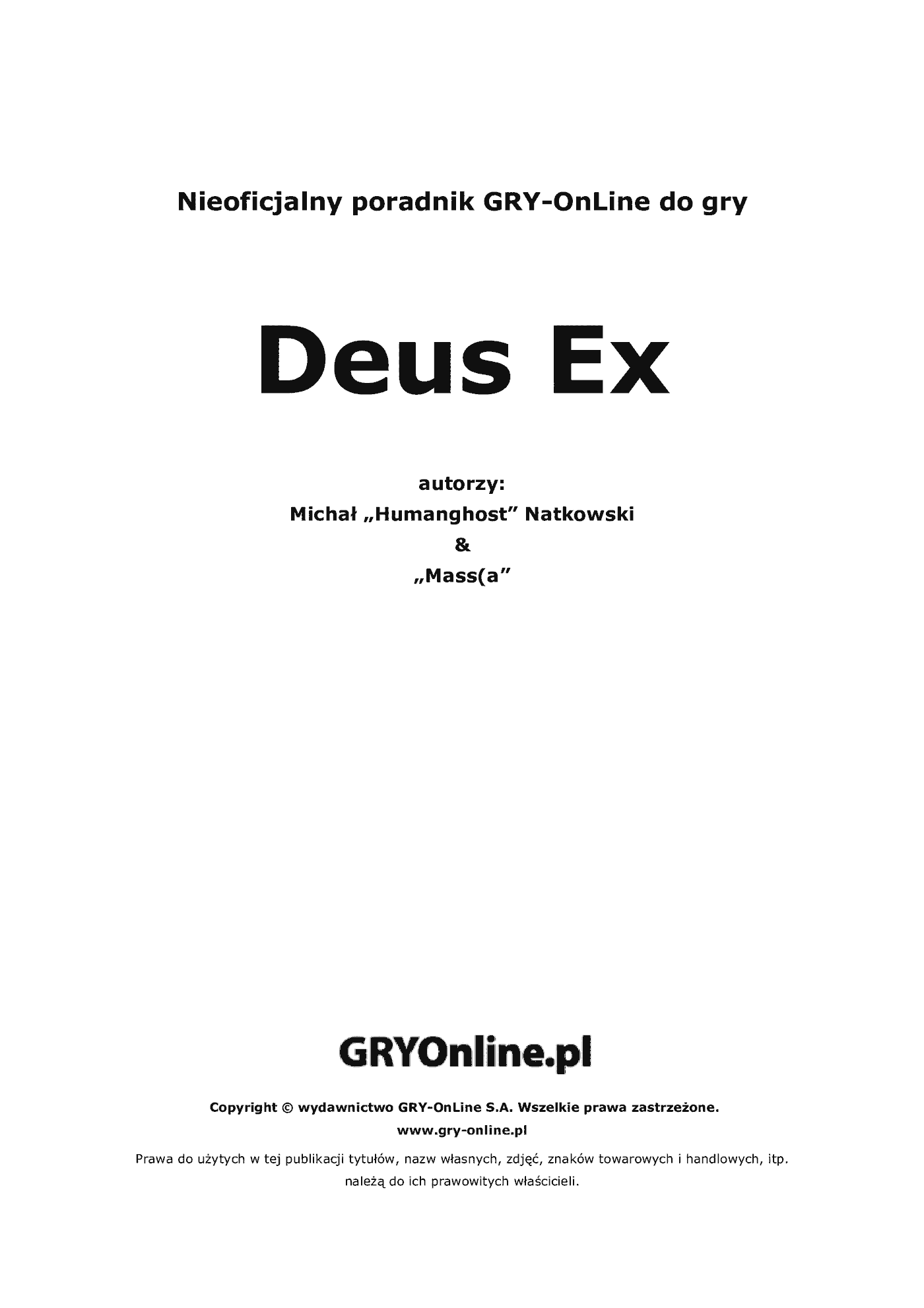 Fragment „Deus Ex - poradnik do gry” — strona 2 z 8
