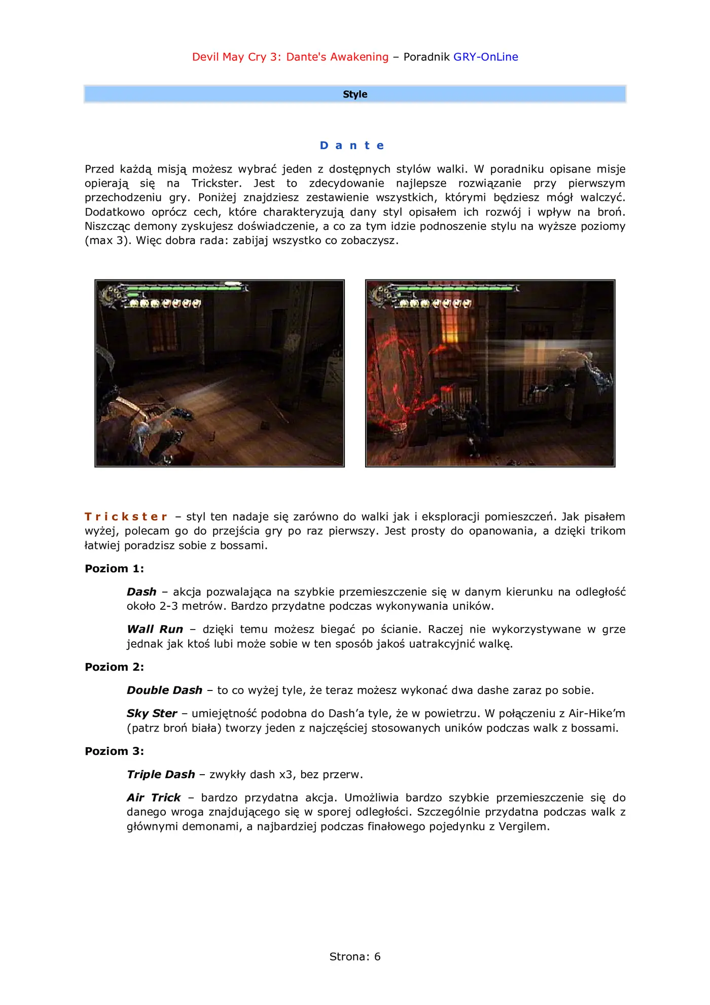 Fragment „Devil May Cry 3: Dante's Awakening - Edycja Specjalna - poradnik do gry” — strona 7 z 8