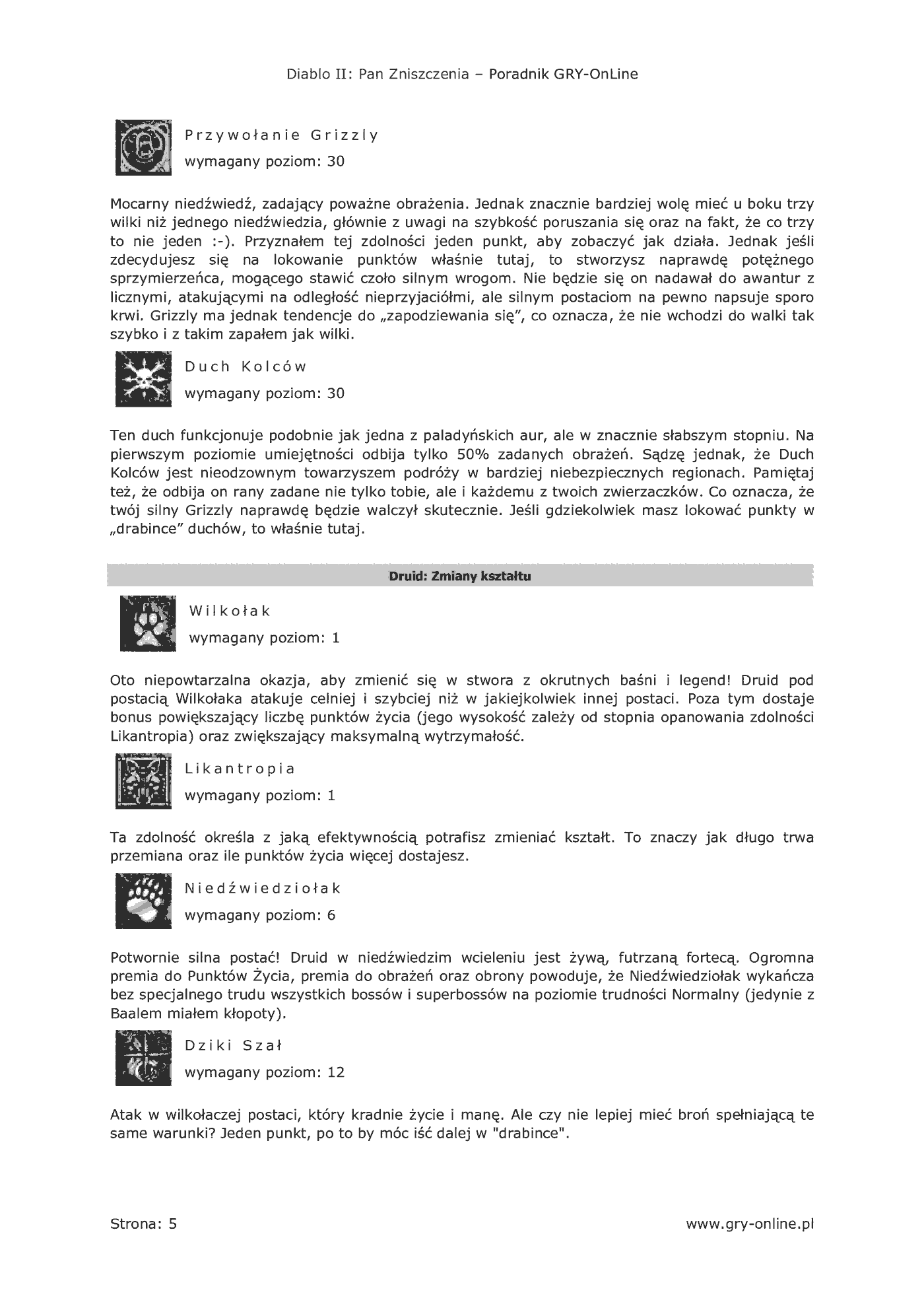 Fragment „Diablo II: Pan Zniszczenia - poradnik do gry” — strona 6 z 8