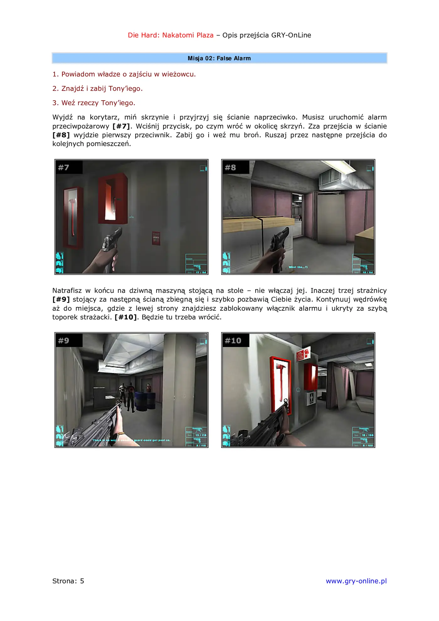 Fragment „Die Hard: Nakatomi Plaza - poradnik do gry” — strona 6 z 8