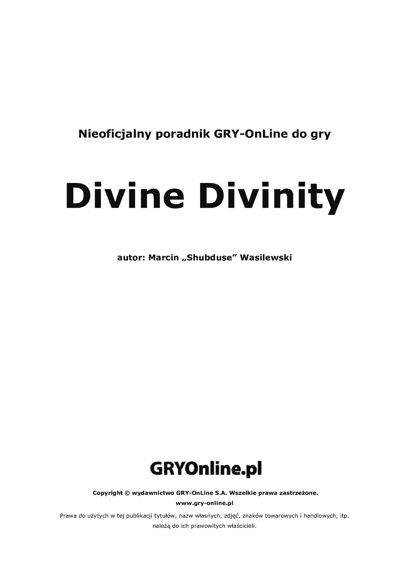 Fragment „Divine Divinity - poradnik do gry” — strona 2 z 8