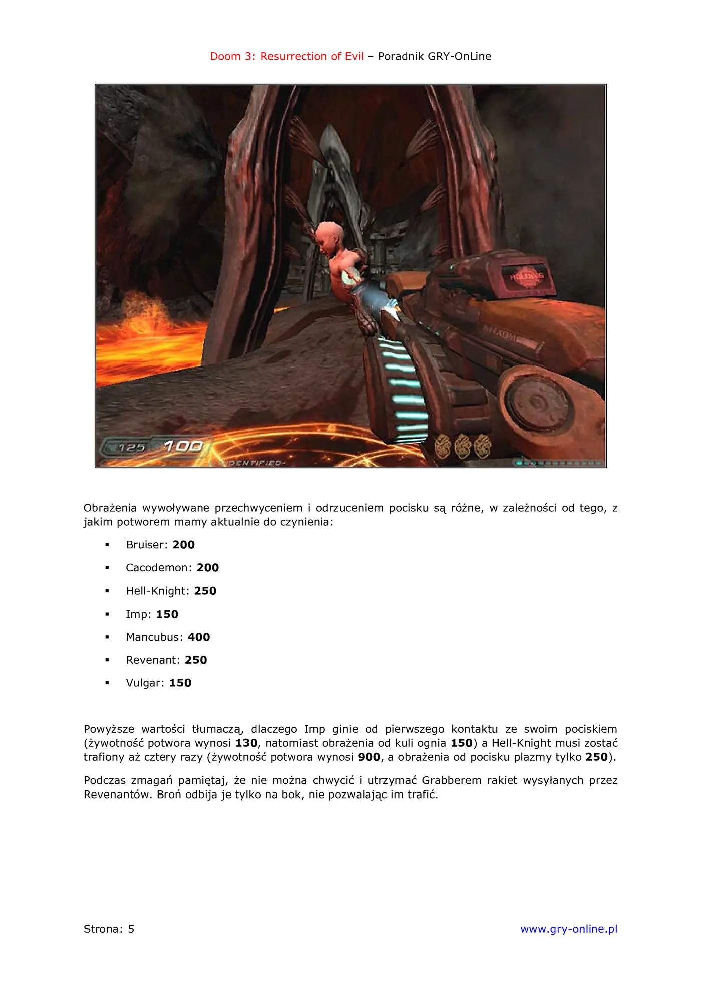 Fragment „Doom 3: Resurrection of Evil - poradnik do gry” — strona 6 z 8