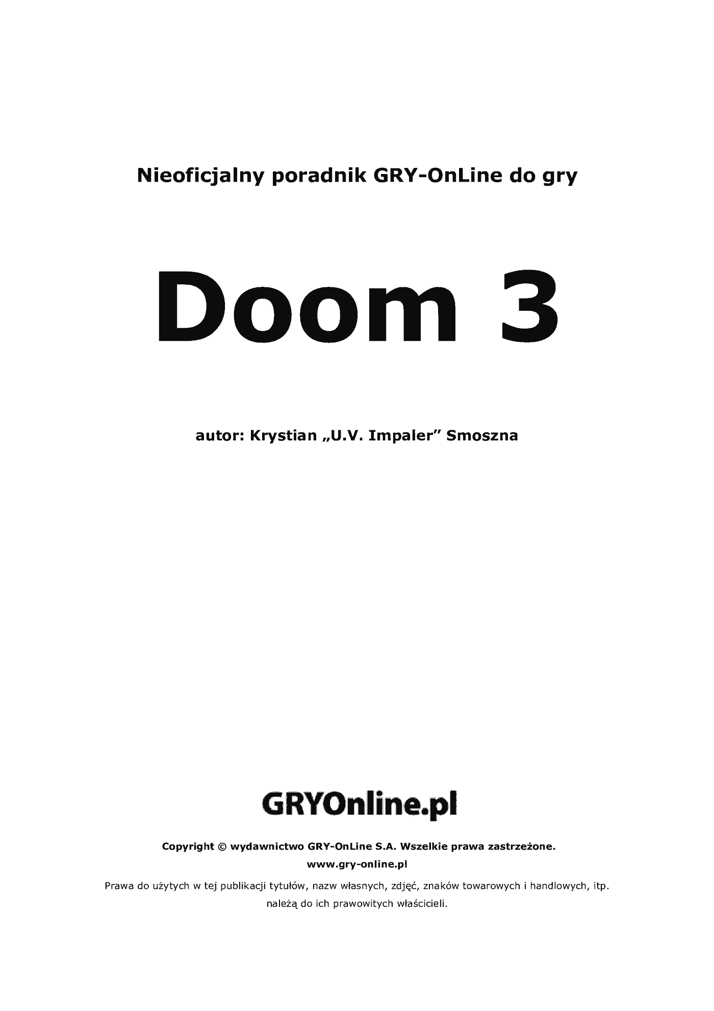 Fragment „Doom III - poradnik do gry” — strona 2 z 8