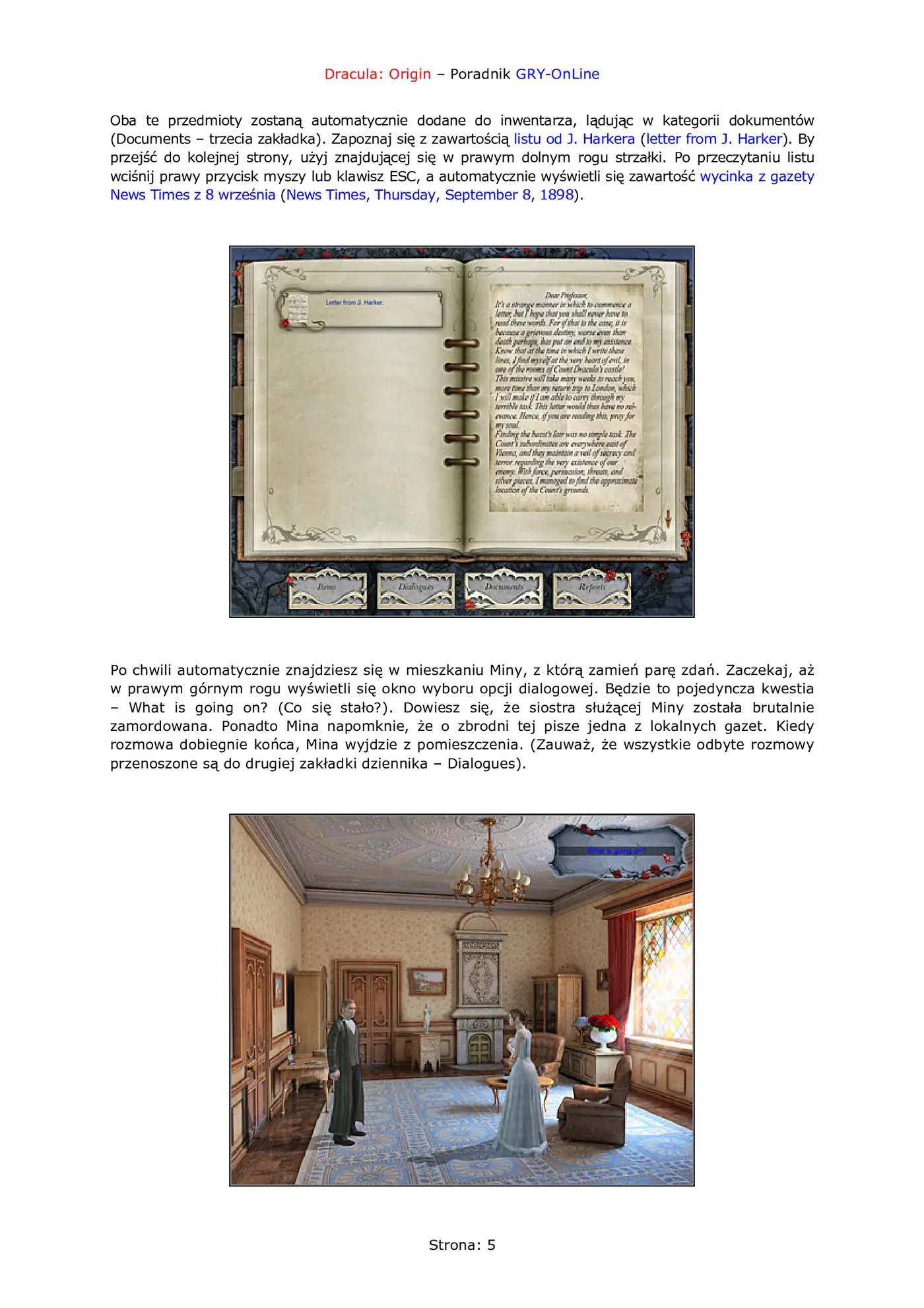 Fragment „Dracula: Początek - poradnik do gry” — strona 6 z 8