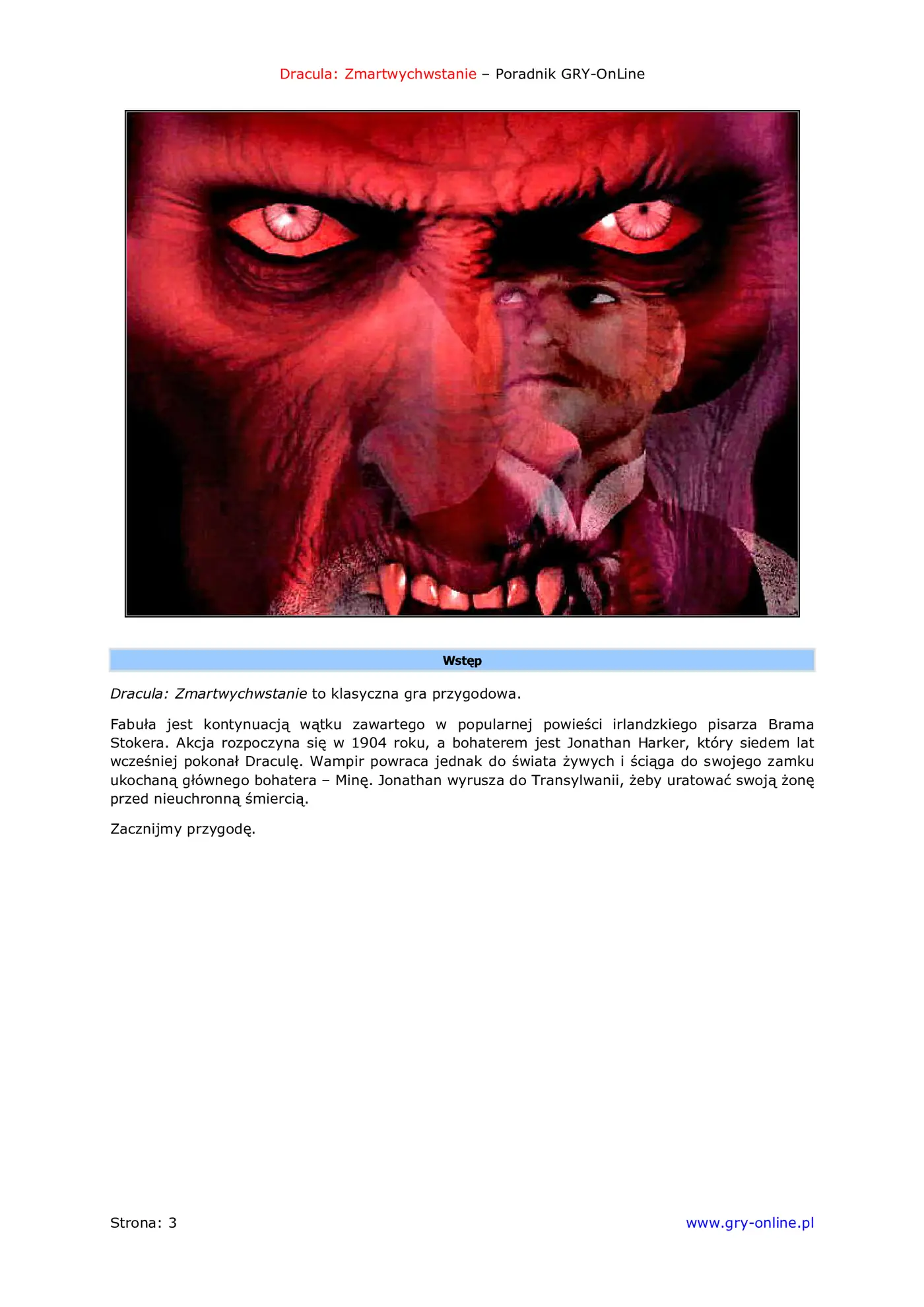 Fragment „Dracula: Zmartwychwstanie - poradnik do gry” — strona 4 z 8