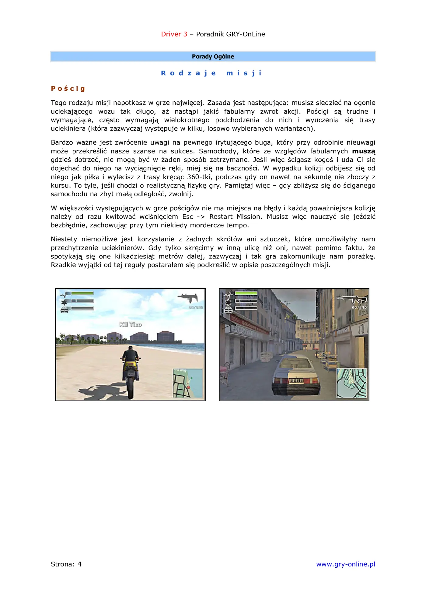 Fragment „Driver 3 - poradnik do gry” — strona 5 z 8