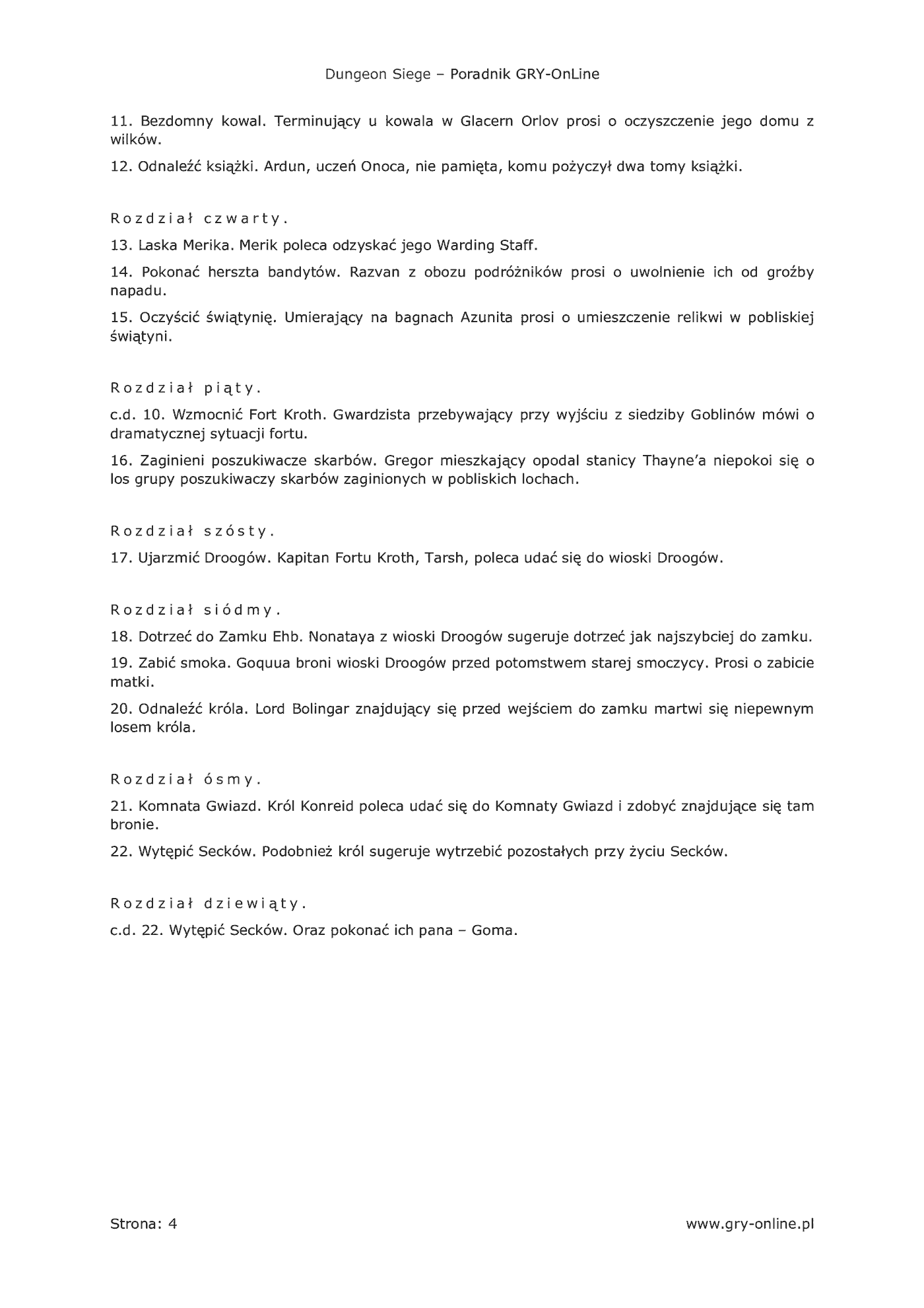 Fragment „Dungeon Siege - poradnik do gry” — strona 5 z 8