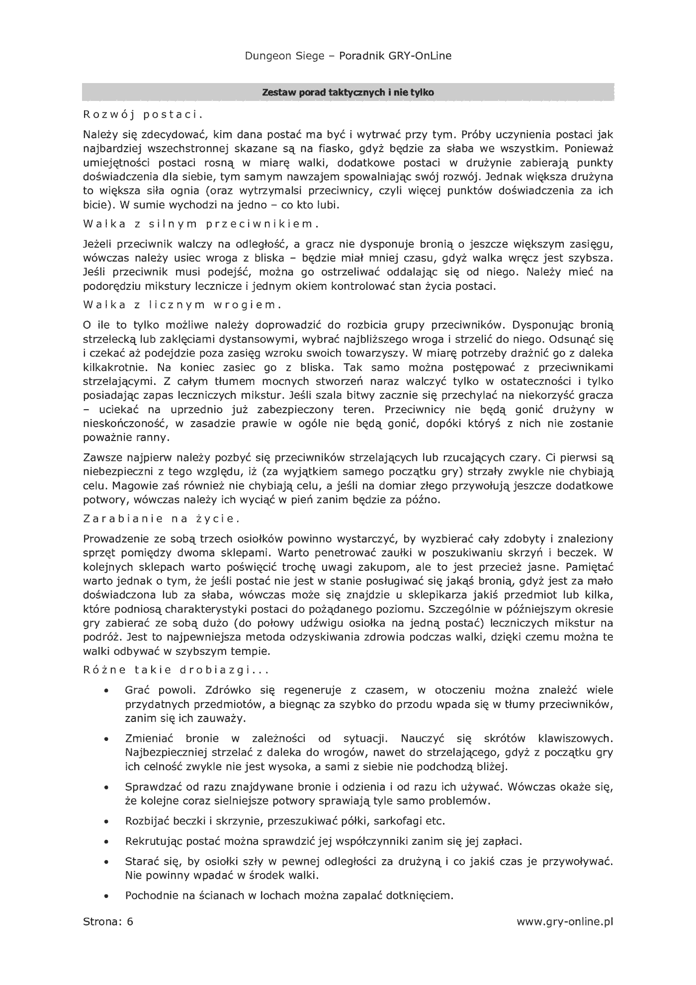 Fragment „Dungeon Siege - poradnik do gry” — strona 7 z 8
