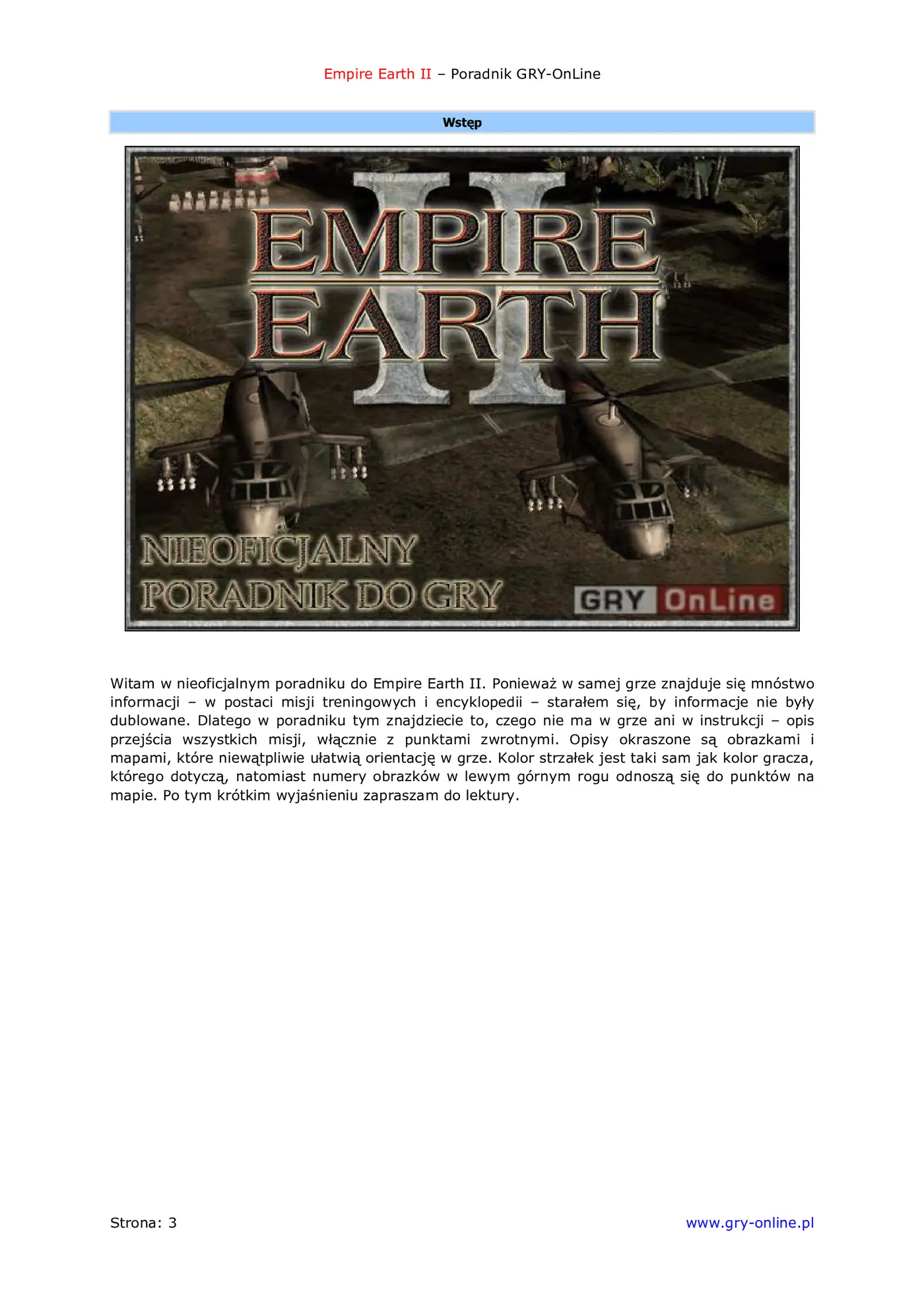 Fragment „Empire Earth II - poradnik do gry” — strona 4 z 8
