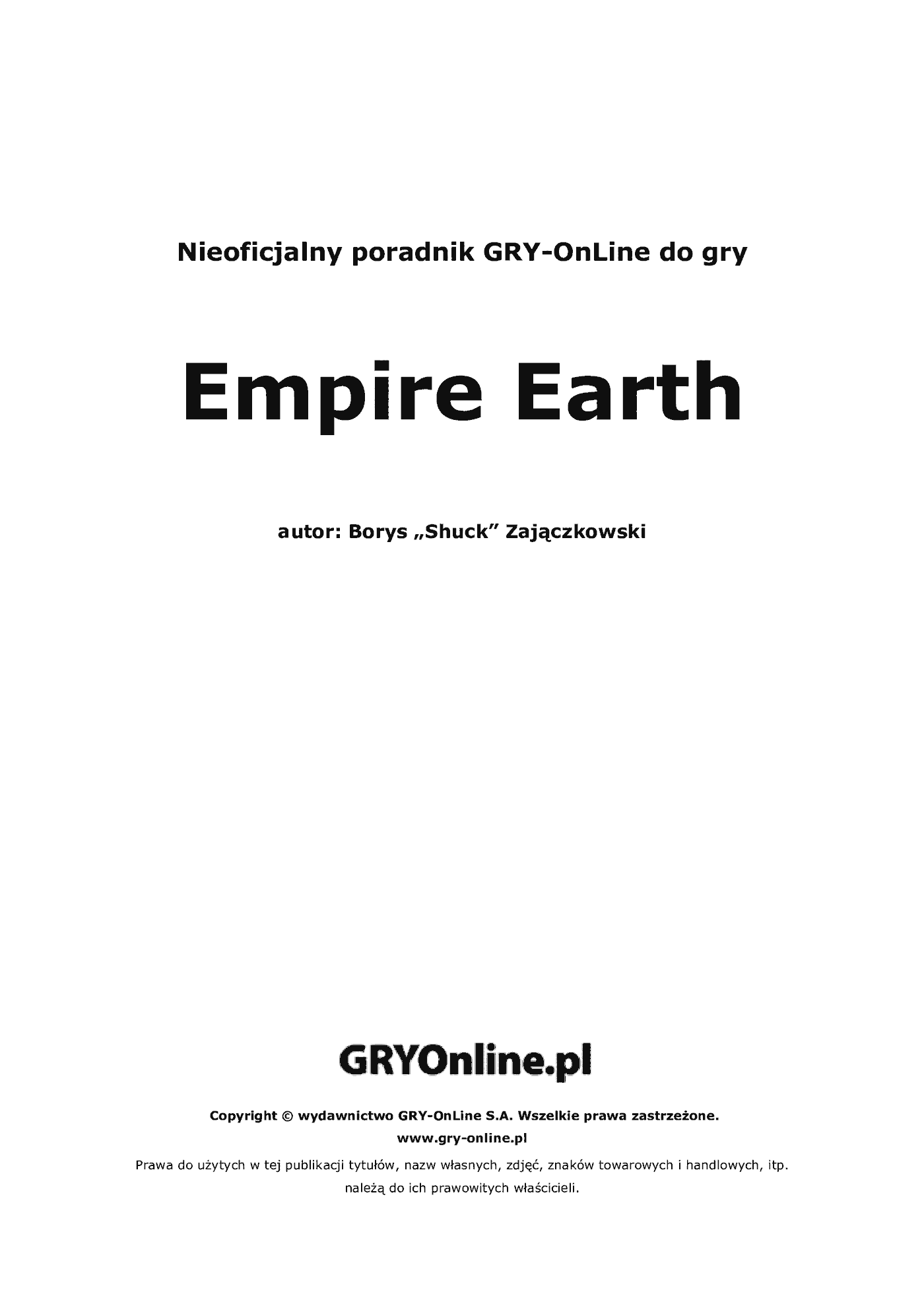 Fragment „Empire Earth - poradnik do gry” — strona 2 z 8