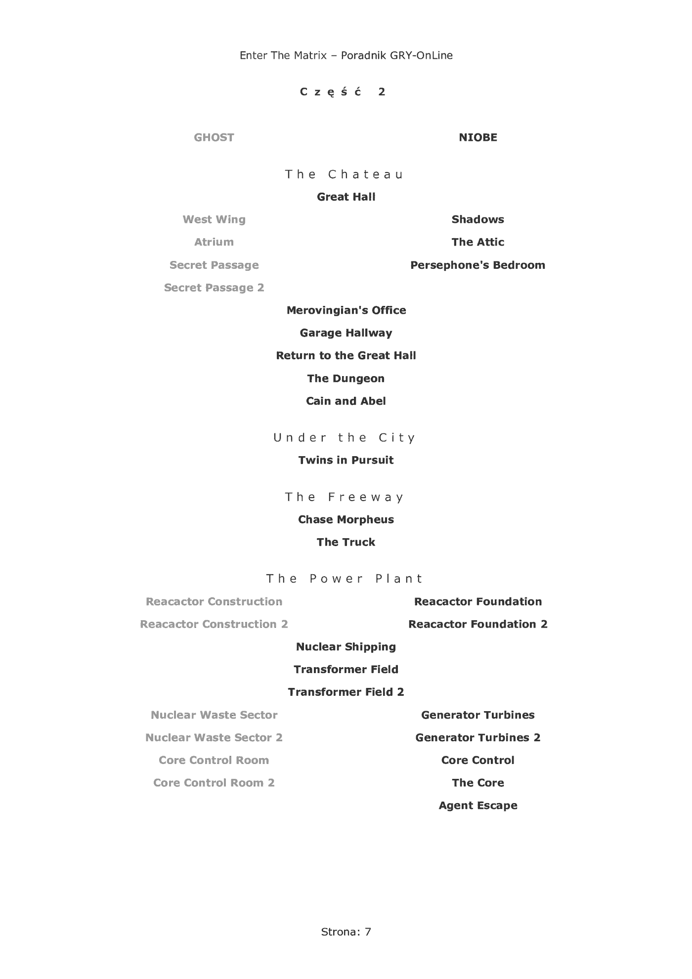 Fragment „Enter The Matrix - poradnik do gry” — strona 8 z 8
