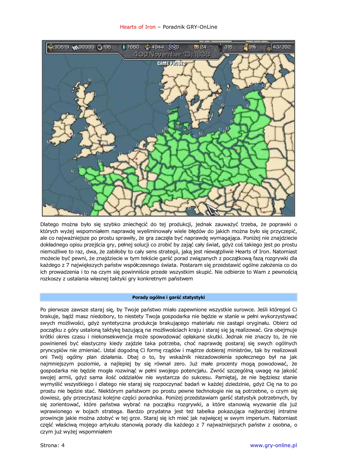 Fragment „Europa Universalis: II Wojna Światowa - poradnik do gry” — strona 5 z 8