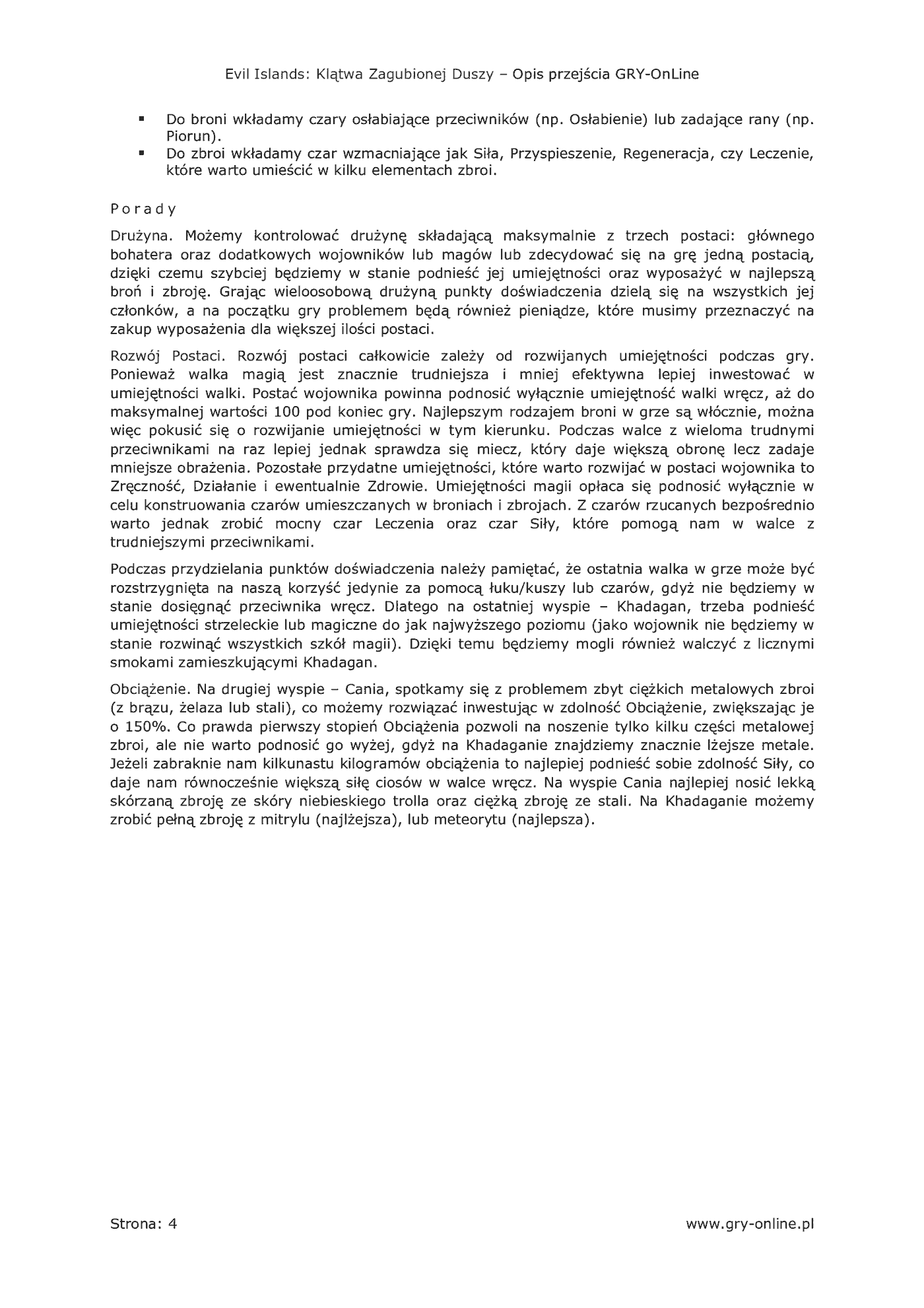 Fragment „Evil Islands: Klątwa Zagubionej Duszy - poradnik do gry” — strona 5 z 8