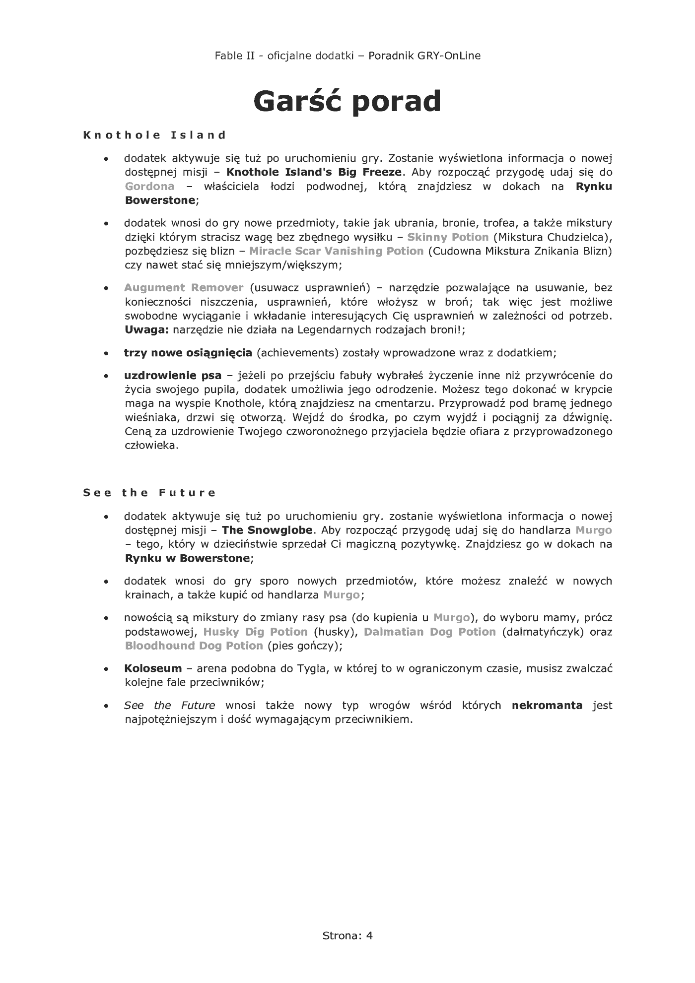 Fragment „Fable II - oficjalne dodatki - poradnik do gry” — strona 5 z 8