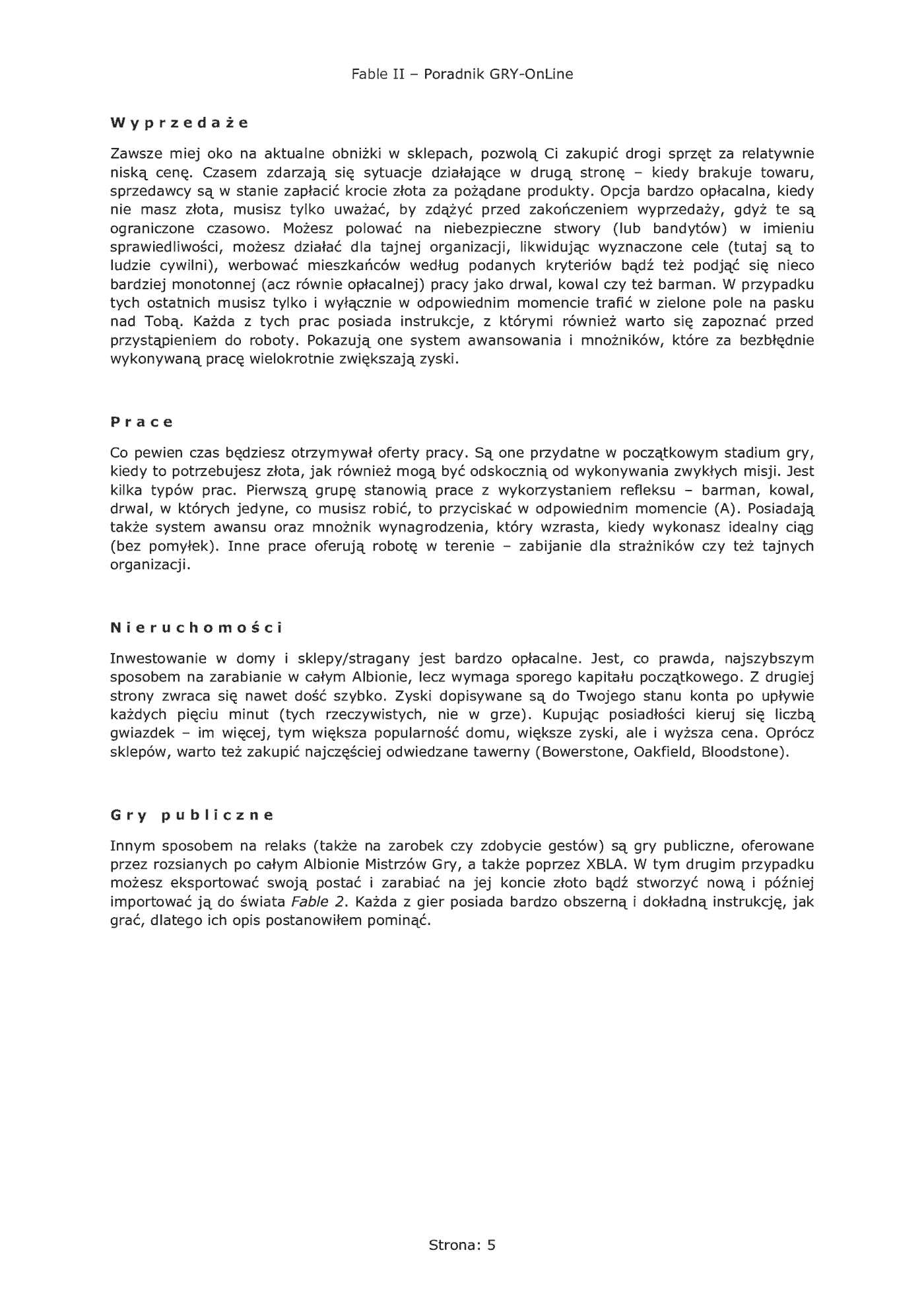 Fragment „Fable II - poradnik, opis przejścia, sekrety” — strona 6 z 8