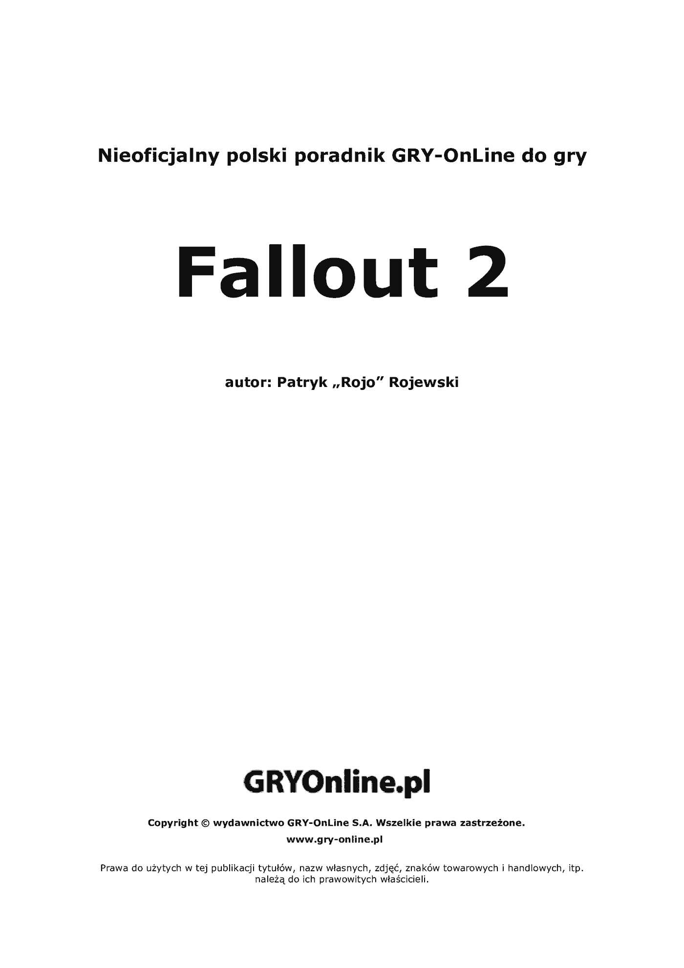 Fragment „Fallout 2 - poradnik do gry” — strona 2 z 8