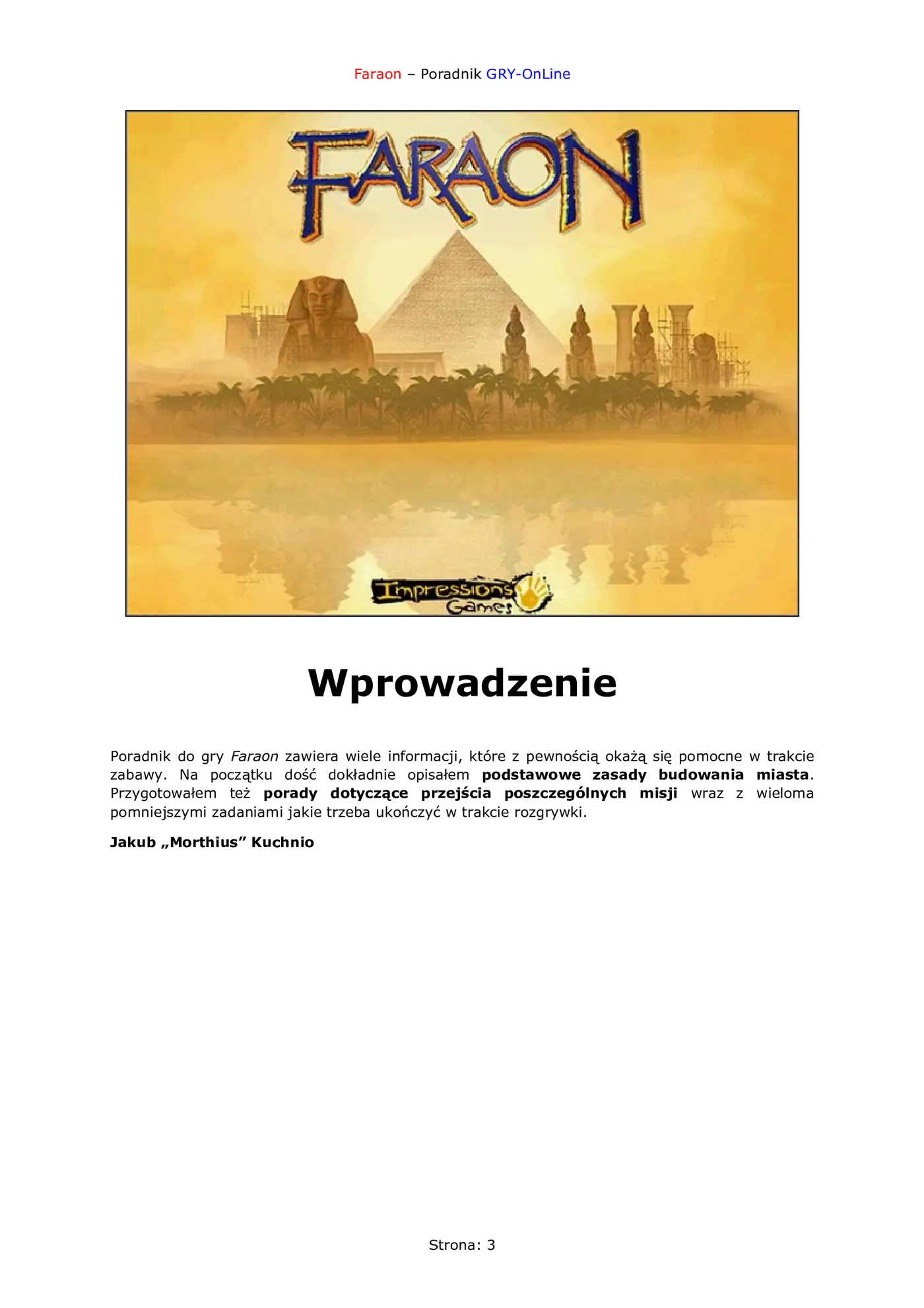 Fragment „Faraon - poradnik do gry” — strona 4 z 8